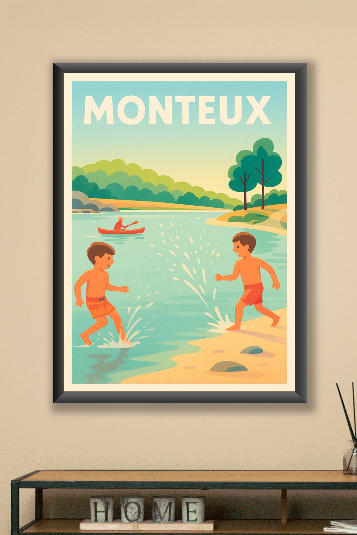 Affiche de Monteux - Douceur et joie au bord de l'eau