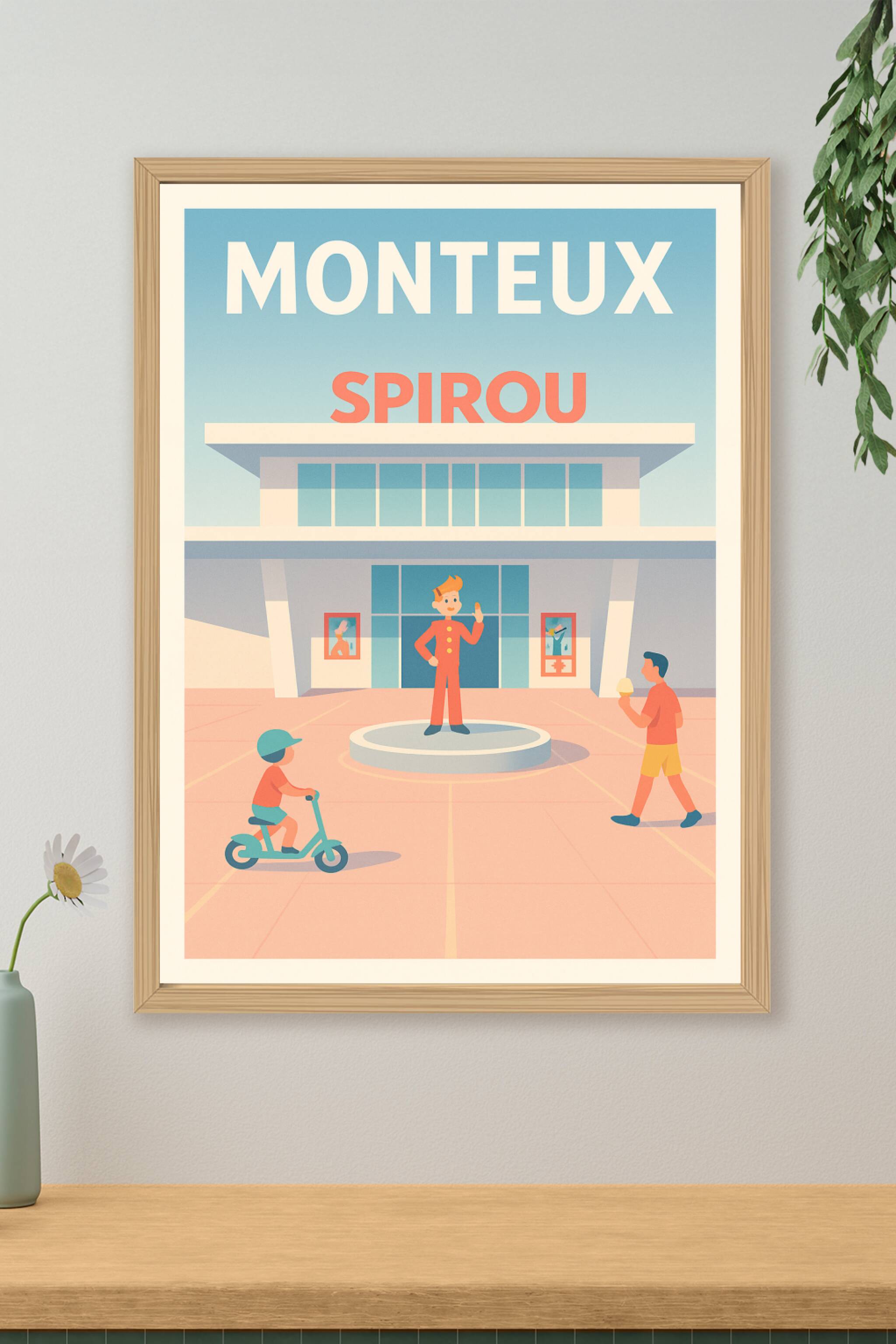 Affiche de Monteux - L'univers Spirou en douceur