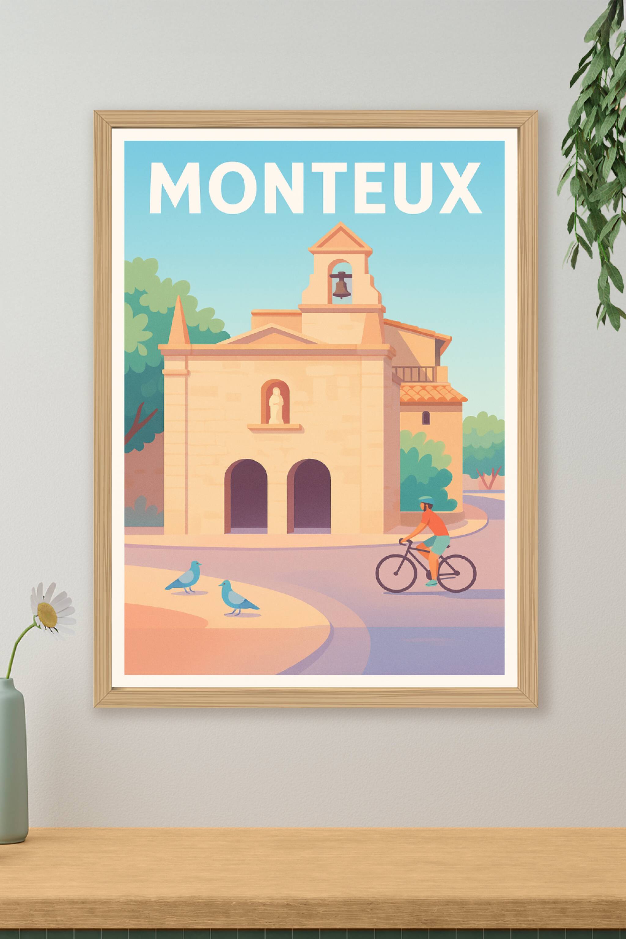 Affiche de Monteux - Tranquillité et charme provençal