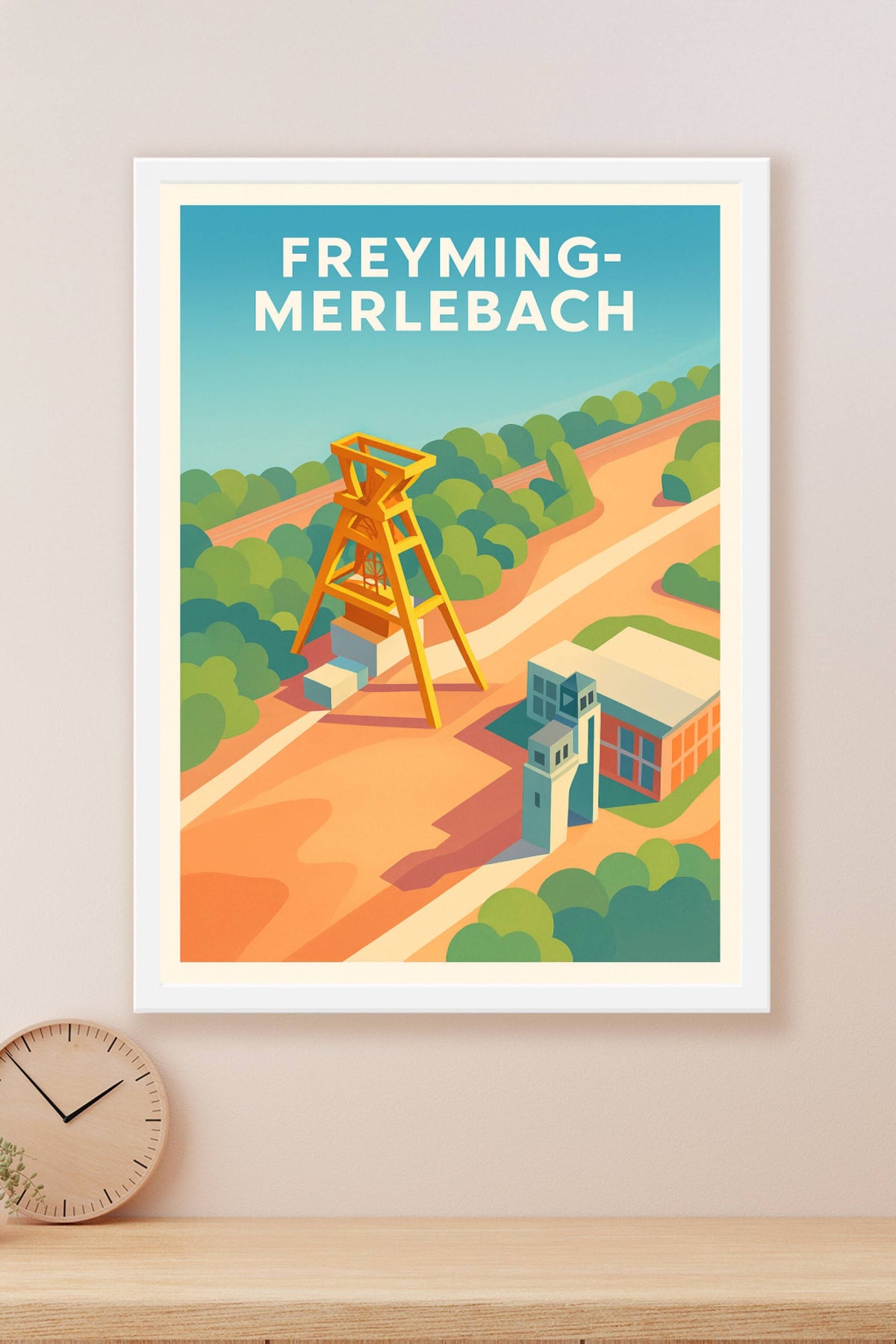 Affiche de Freyming-Merlebach - Charme industriel et nature apaisante