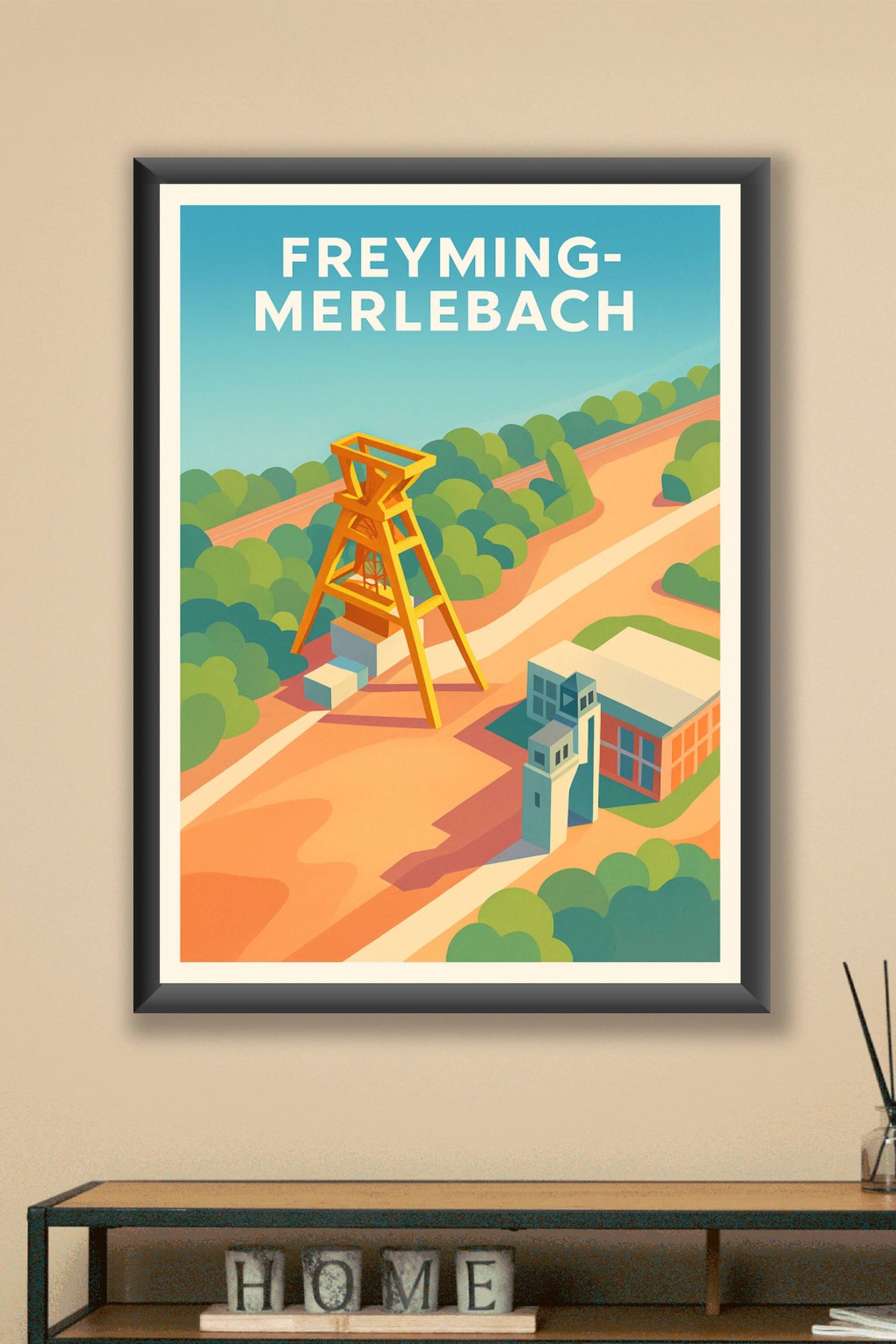 Affiche de Freyming-Merlebach - Charme industriel et nature apaisante