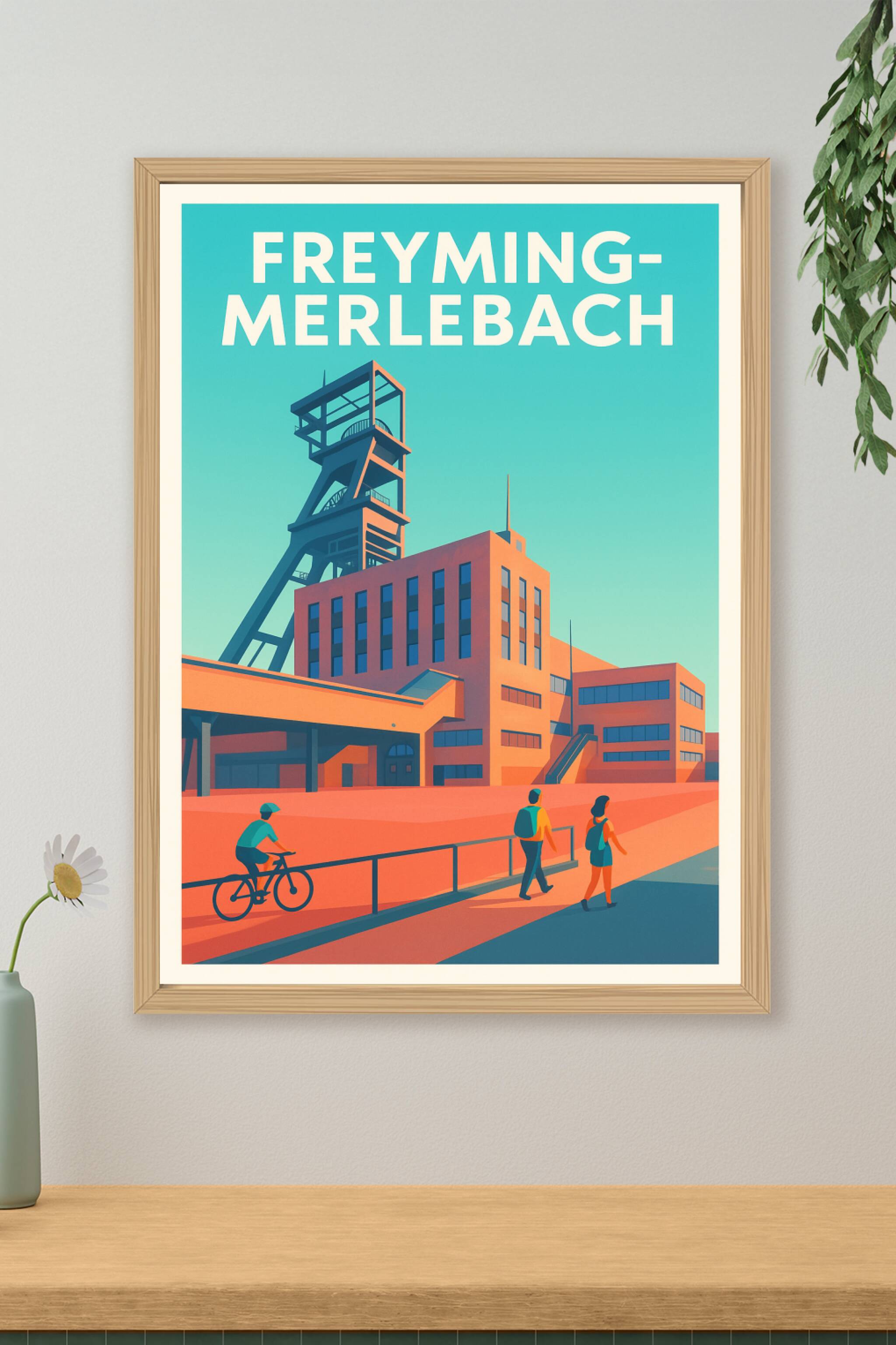 Affiche de Freyming-Merlebach - Charme industriel et vie urbaine