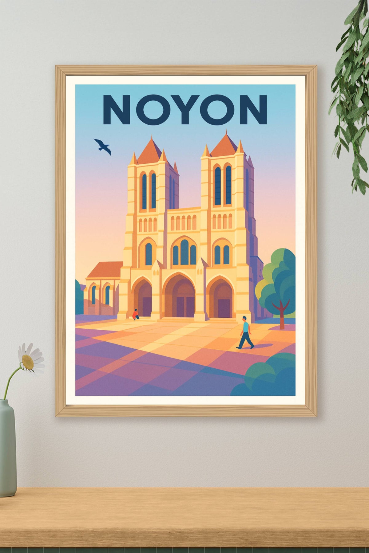 Affiche de Noyon - Splendeur gothique au coucher du soleil