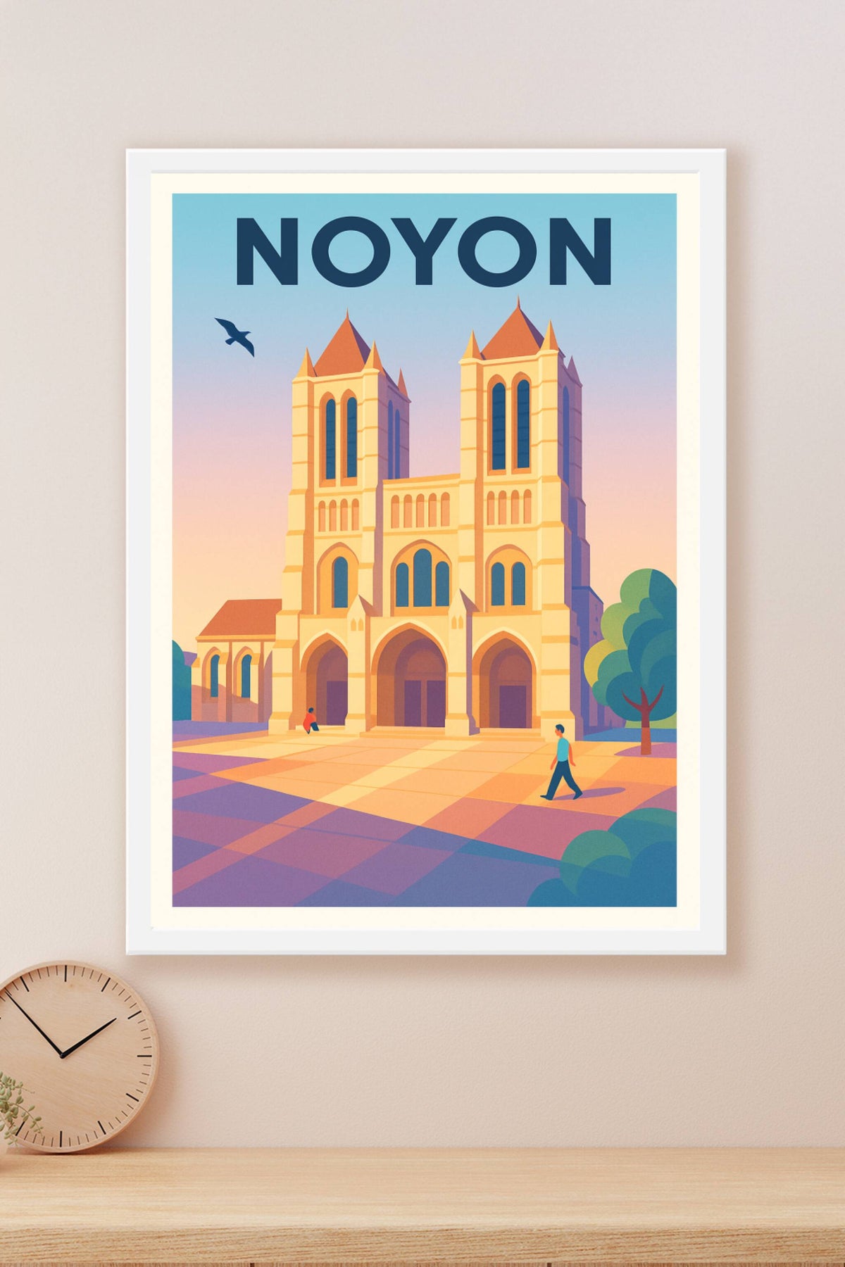 Affiche de Noyon - Splendeur gothique au coucher du soleil