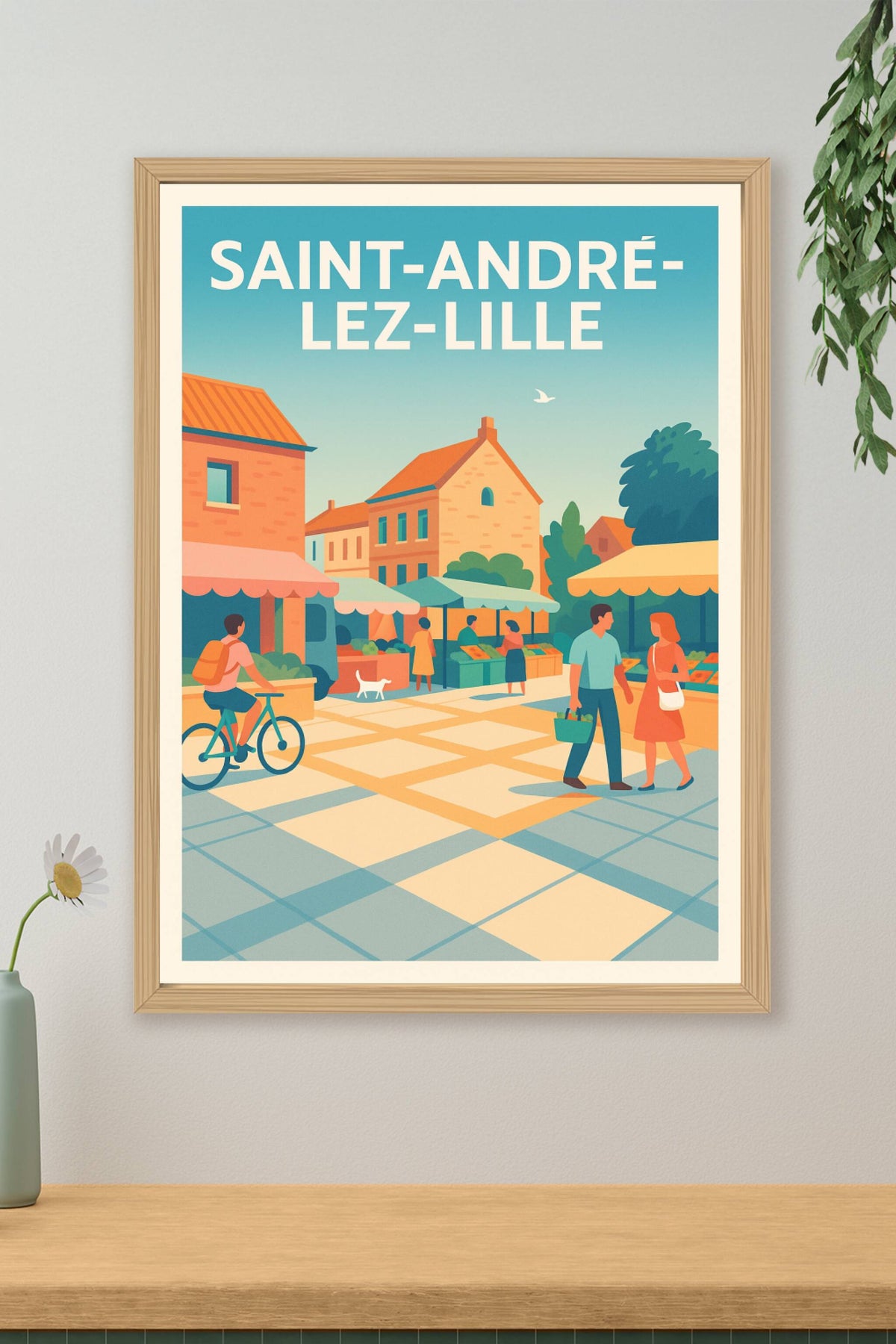 Affiche de Saint-André-lez-Lille - Le charme d'un marché estival