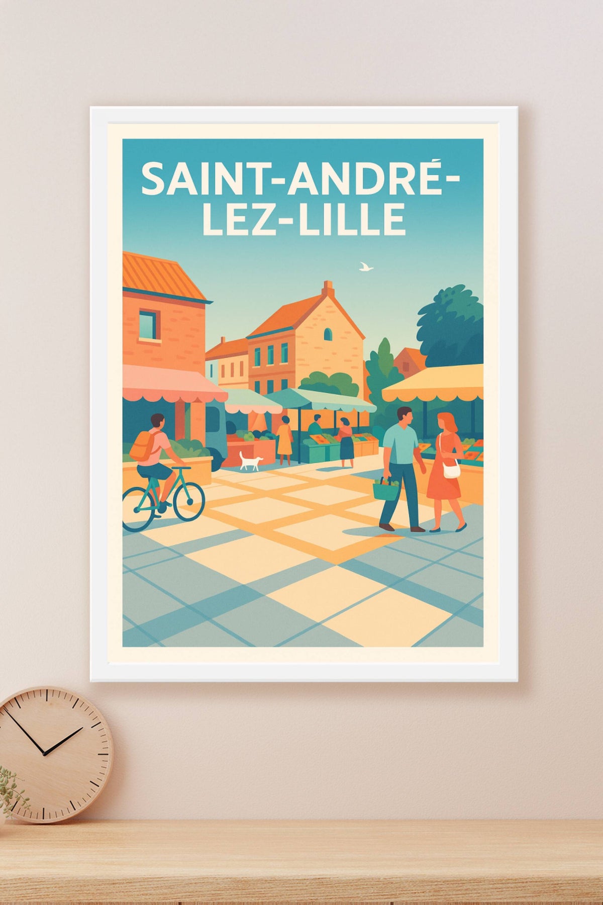 Affiche de Saint-André-lez-Lille - Le charme d'un marché estival