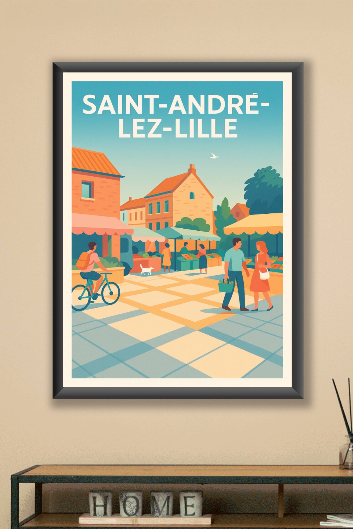 Affiche de Saint-André-lez-Lille - Le charme d'un marché estival