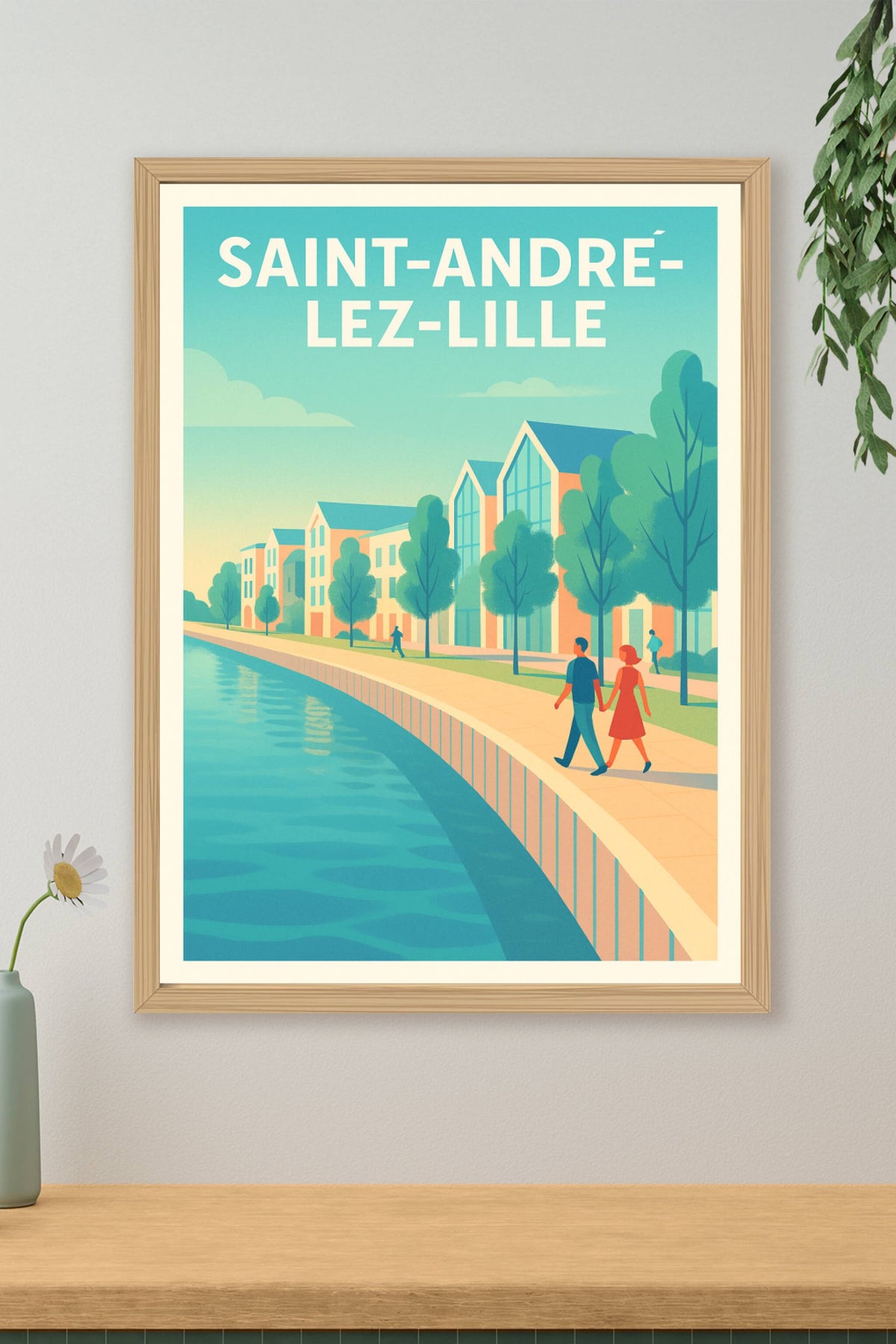 Affiche de Saint-André-lez-Lille - Promenade au bord de l'eau