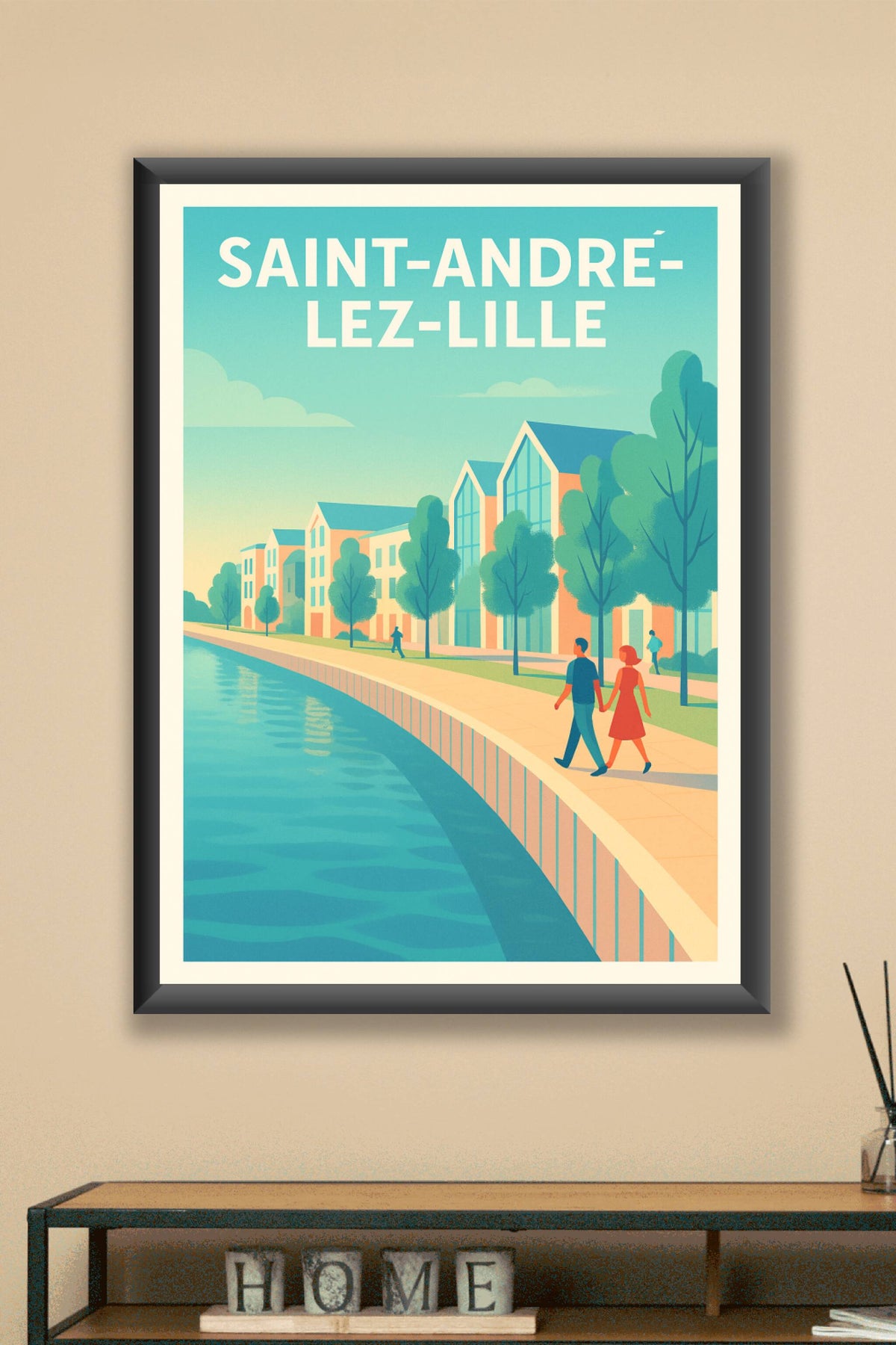 Affiche de Saint-André-lez-Lille - Promenade au bord de l'eau