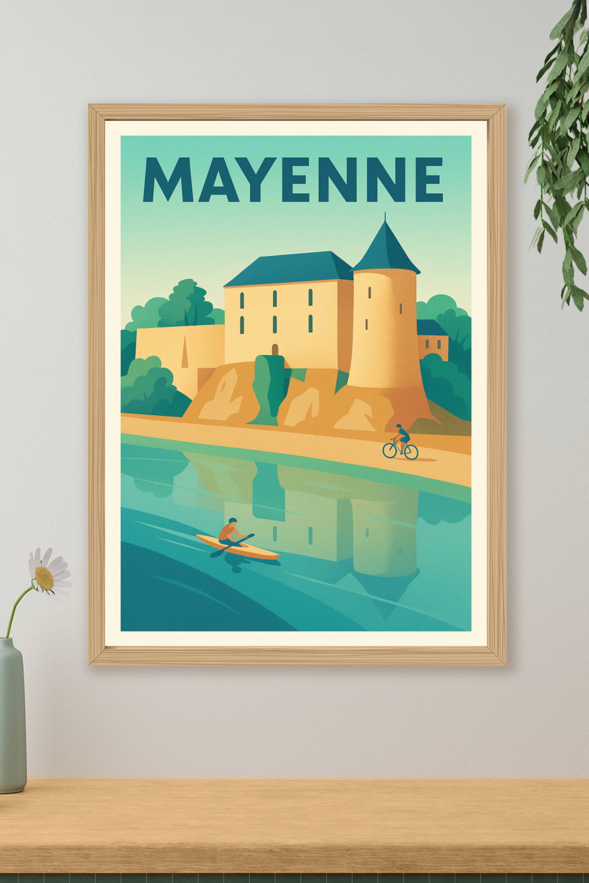 Affiche de Mayenne - Un cadre naturel et historique apaisant