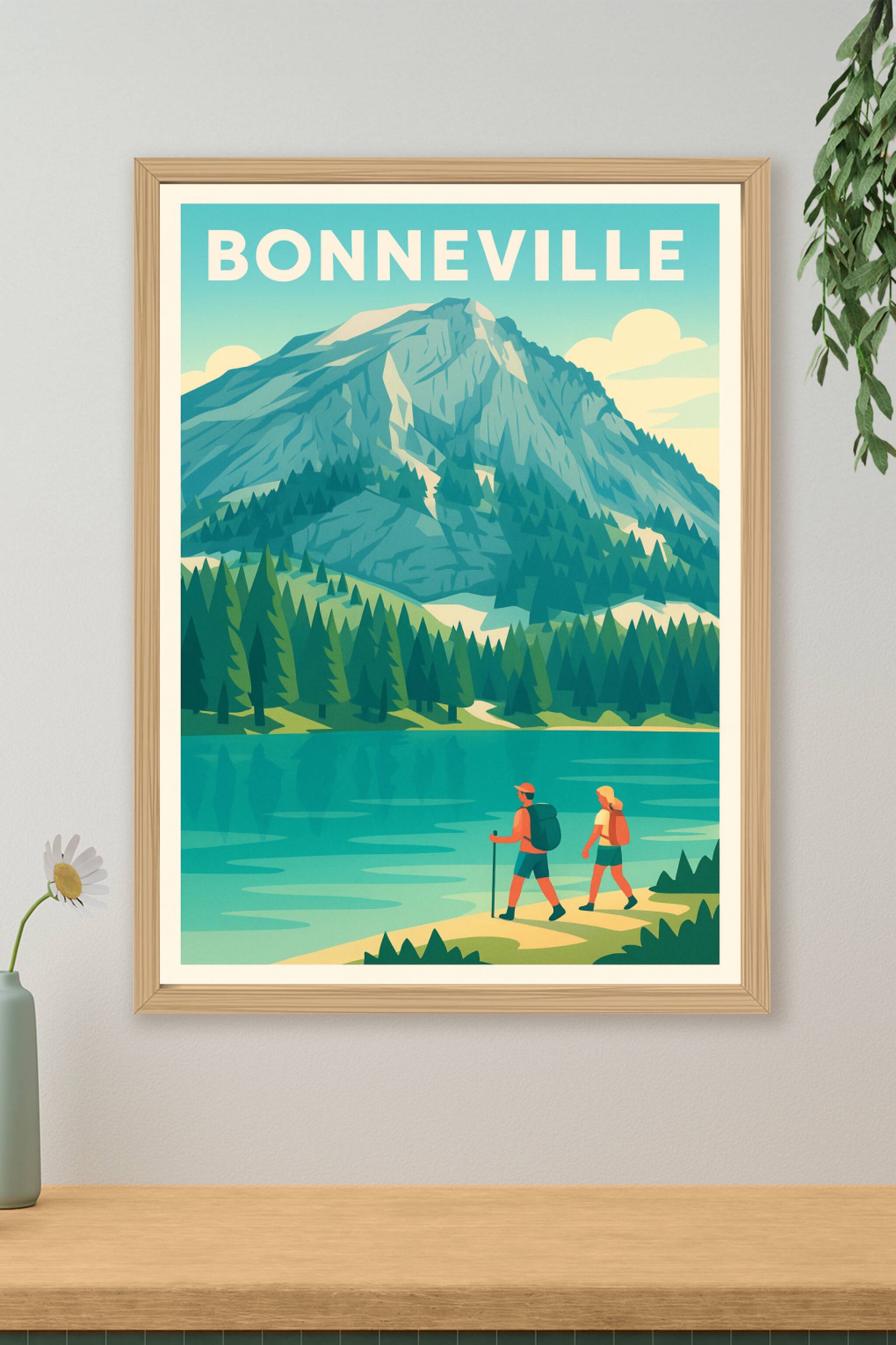 Affiche de Bonneville - Évasion au cœur des montagnes
