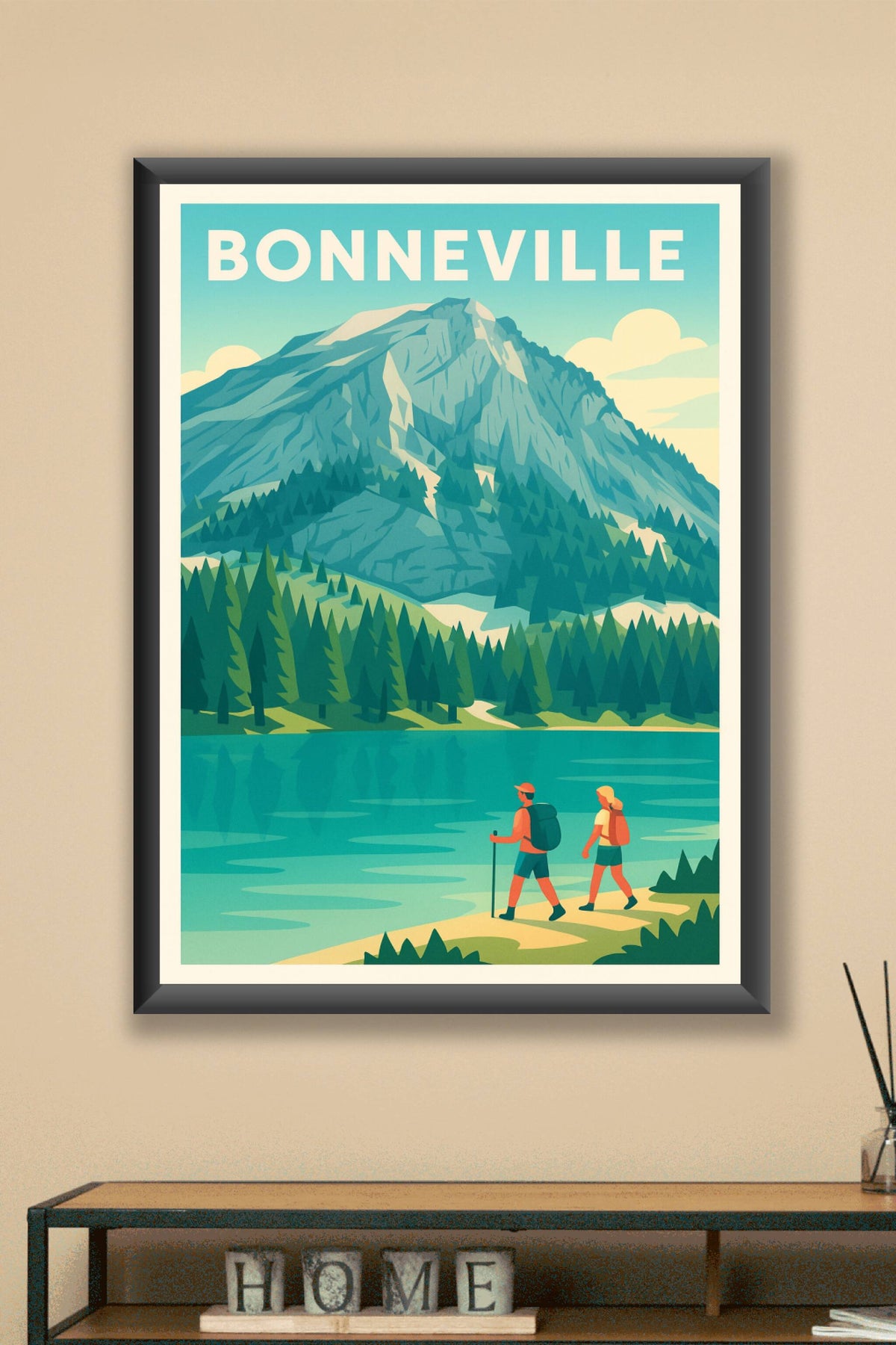 Affiche de Bonneville - Évasion au cœur des montagnes