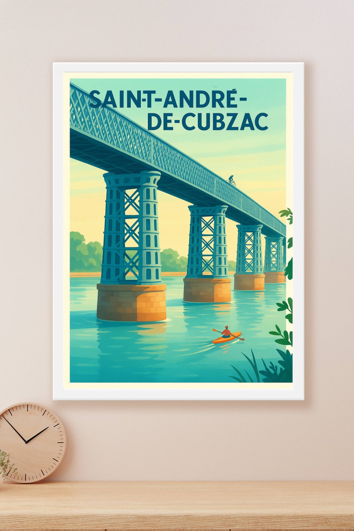Affiche de Saint-André-de-Cubzac - L'élégance du pont et la douceur de la Dordogne
