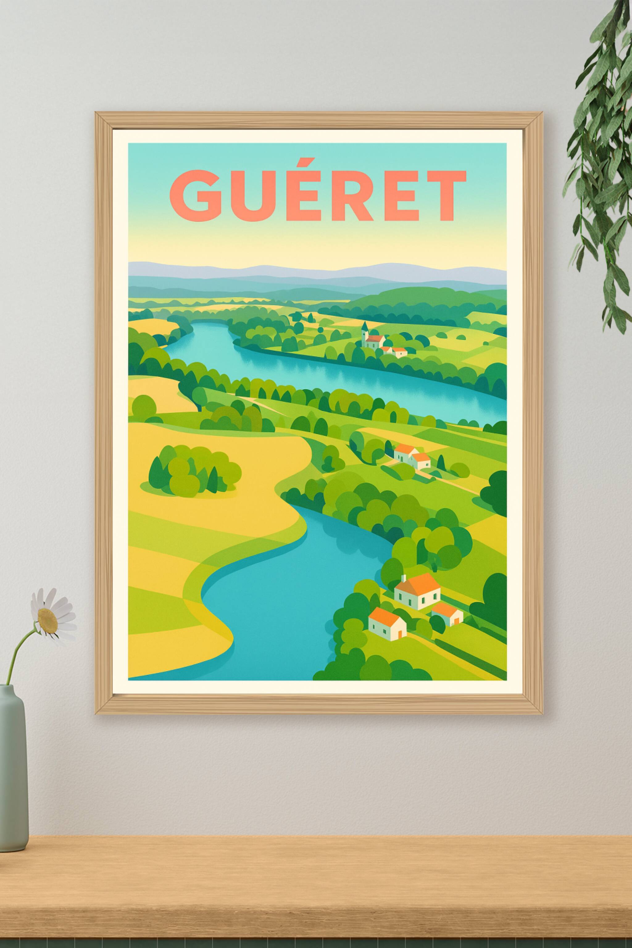 Affiche de Guéret - Évasion bucolique au fil de la rivière