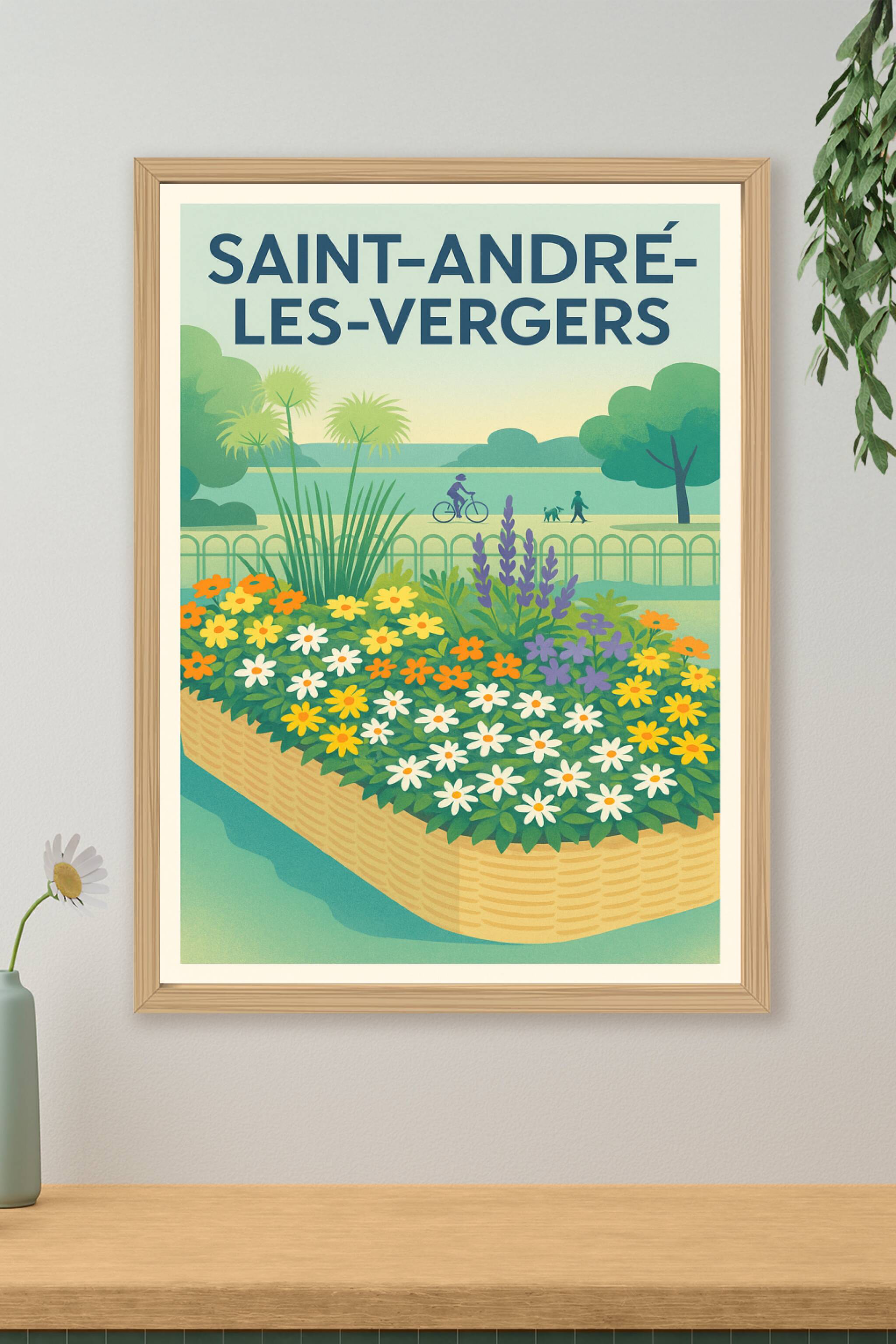 Affiche de Saint-André-les-Vergers - Havre de paix et nature colorée