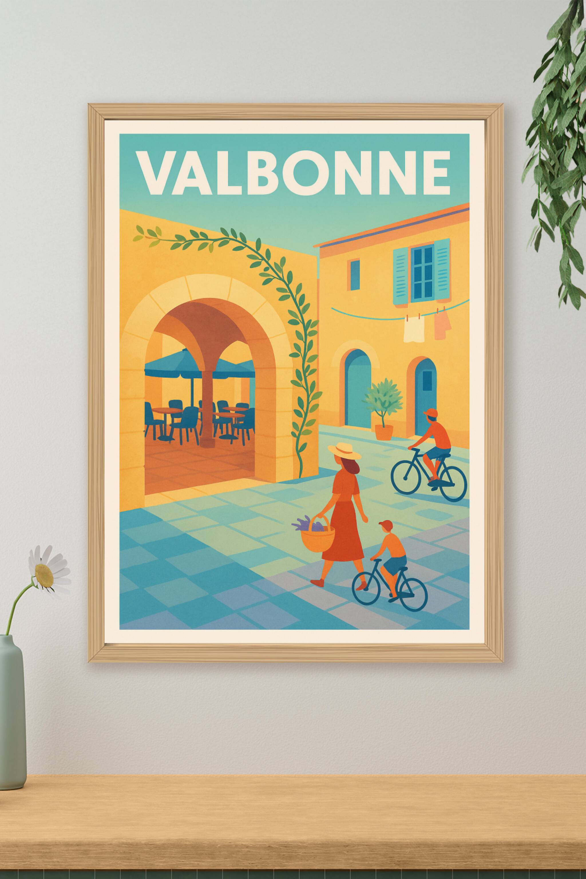 Affiche de Valbonne - Charme Provençal ensoleillé