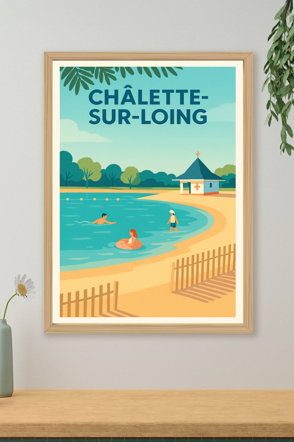 Affiche de Châlette-sur-Loing - Douceur estivale au bord de l'eau