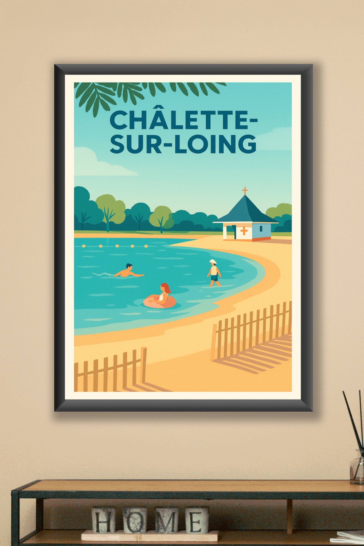 Affiche de Châlette-sur-Loing - Douceur estivale au bord de l'eau