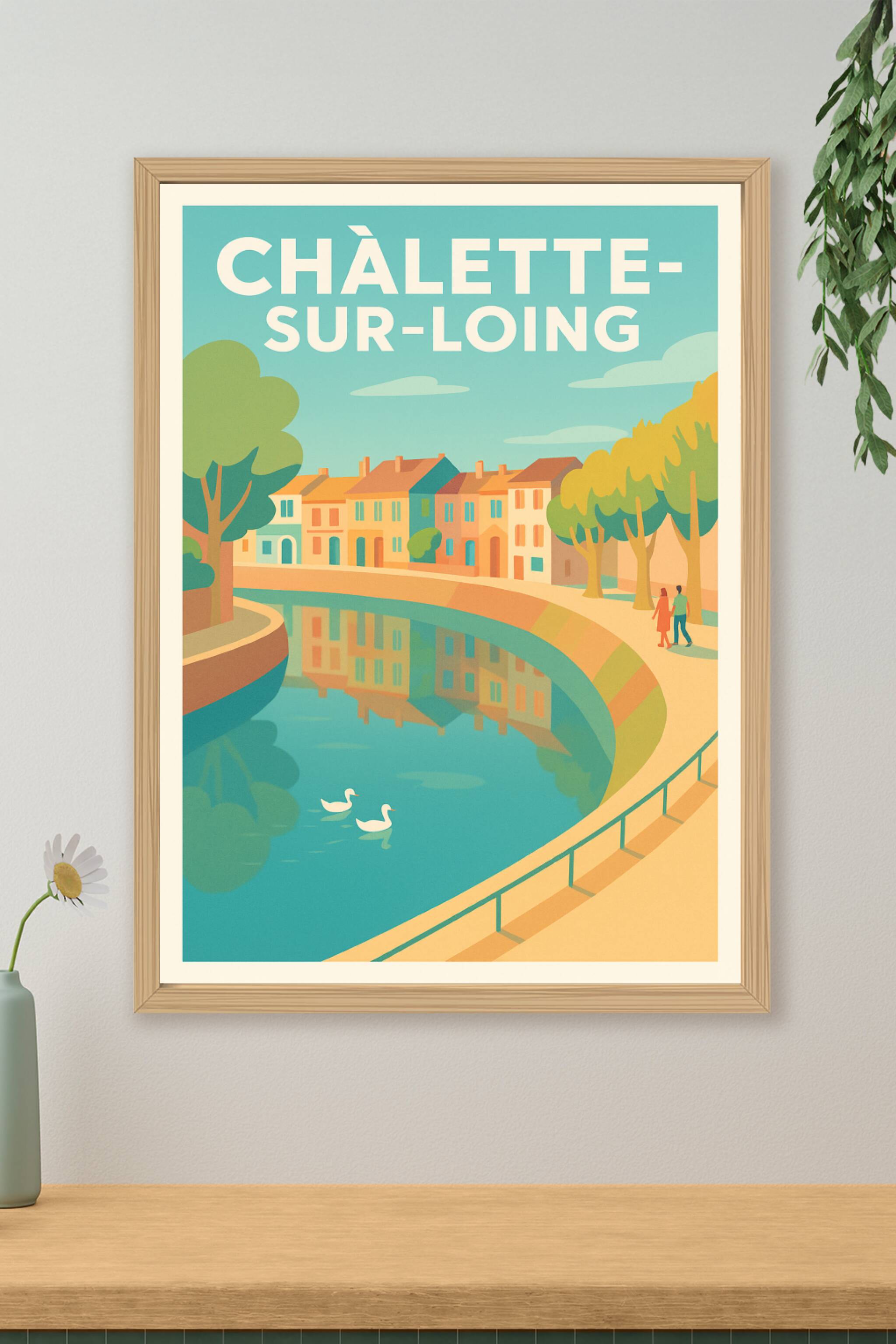 Affiche de Châlette-sur-Loing - Douceur de la vie au bord de l'eau
