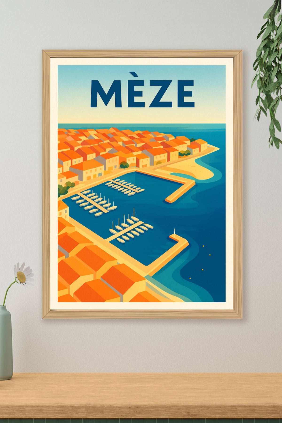 Affiche de Mèze - Charme authentique du port languedocien
