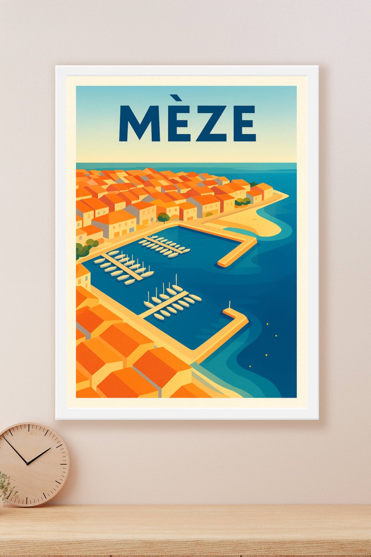 Affiche de Mèze - Charme authentique du port languedocien