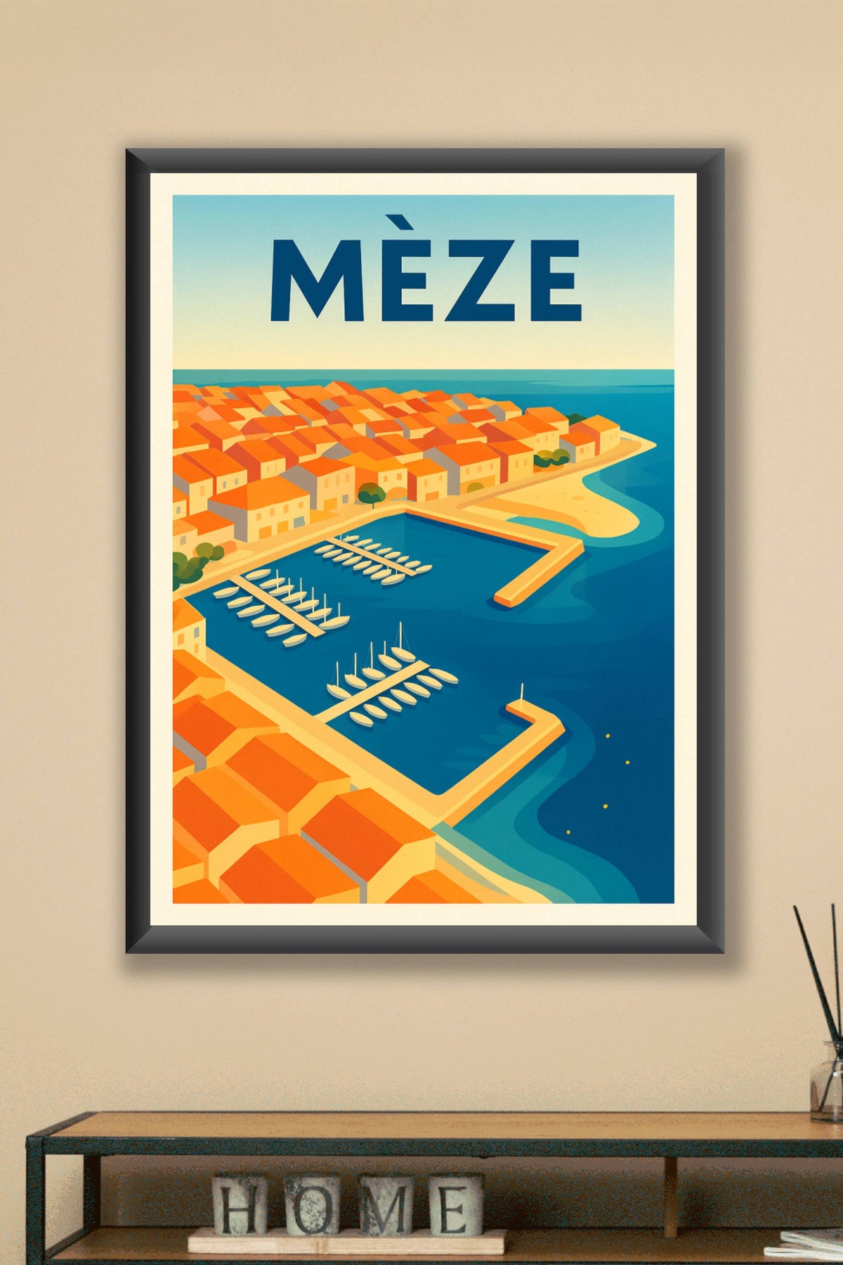 Affiche de Mèze - Charme authentique du port languedocien