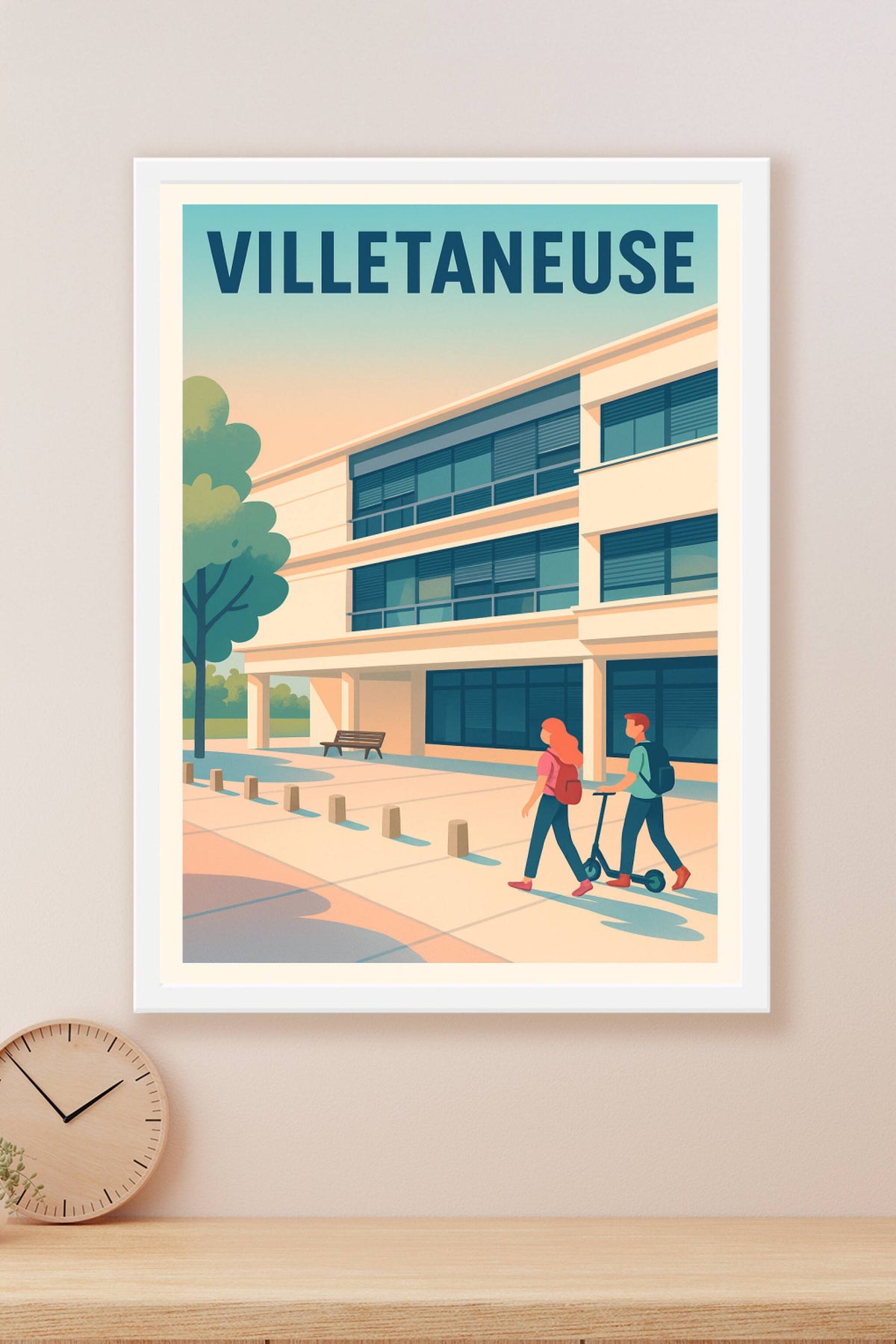 Affiche de Villetaneuse - Vie urbaine moderne et paisible