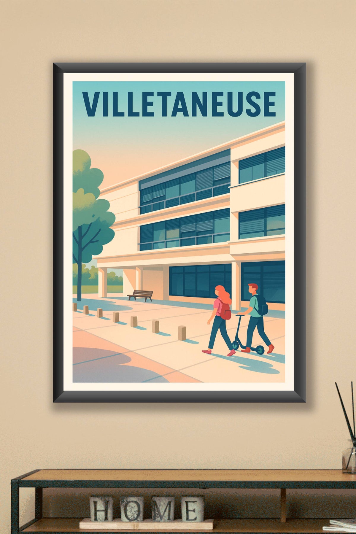Affiche de Villetaneuse - Vie urbaine moderne et paisible
