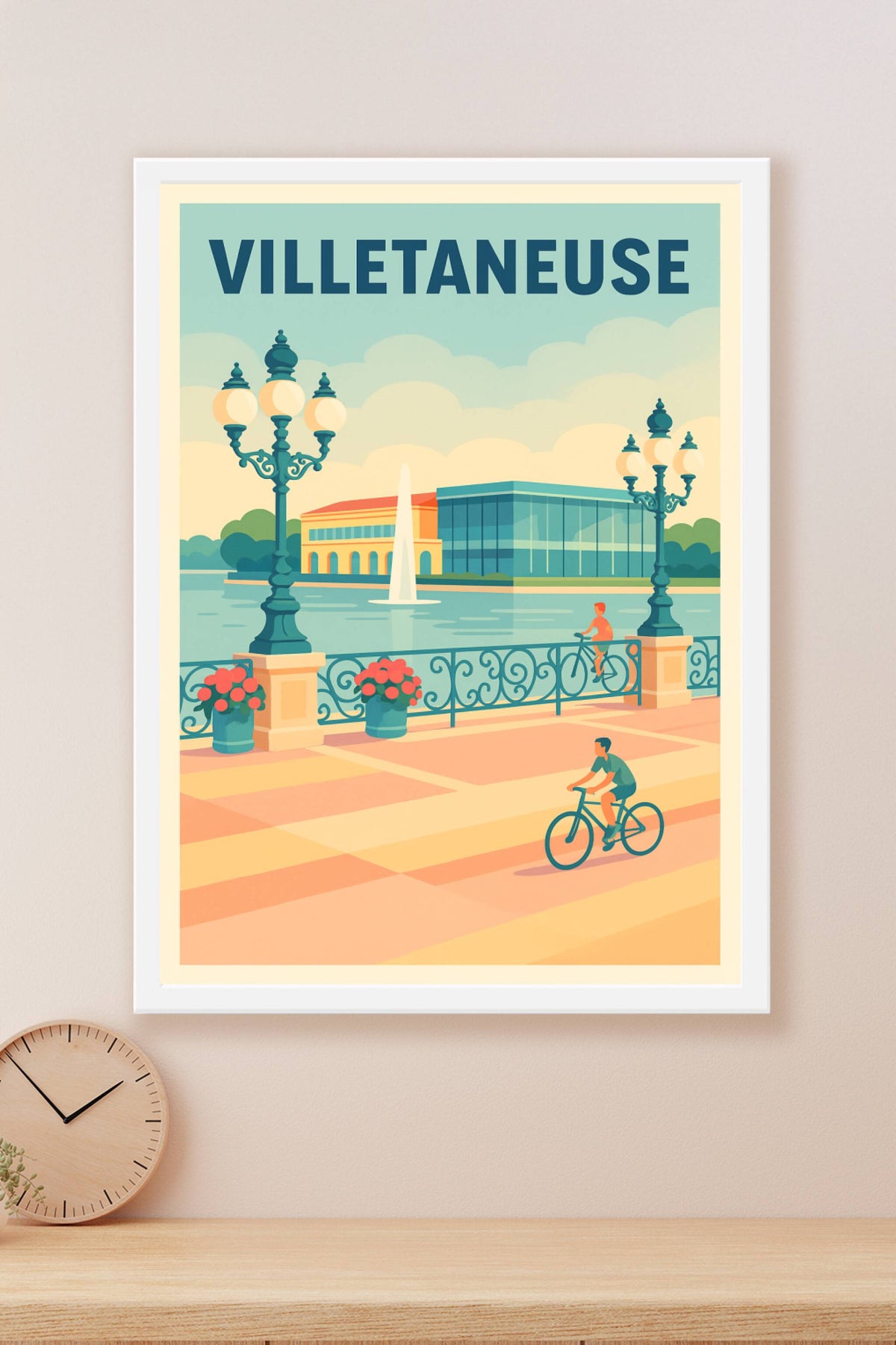Affiche de Villetaneuse - L'élégance urbaine au fil de l'eau