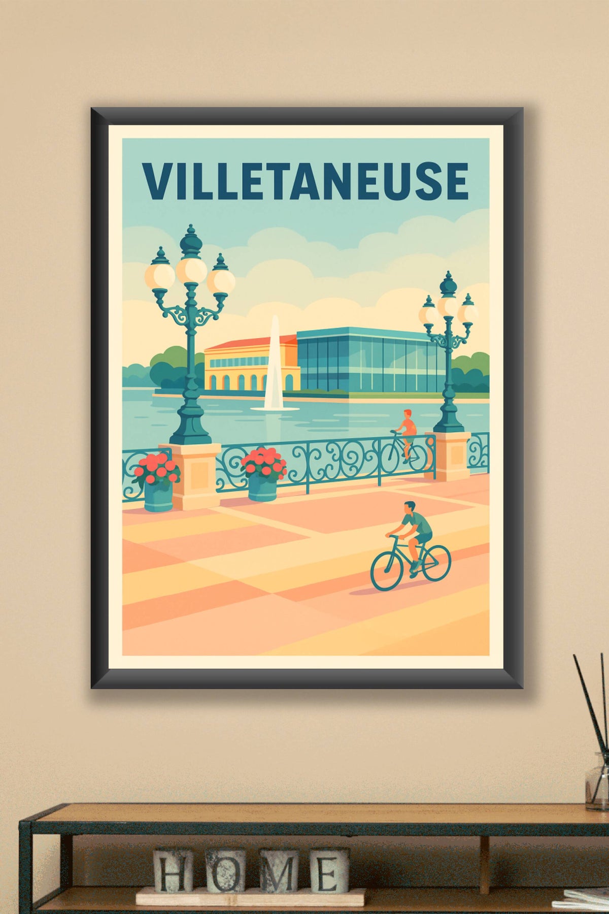 Affiche de Villetaneuse - L'élégance urbaine au fil de l'eau