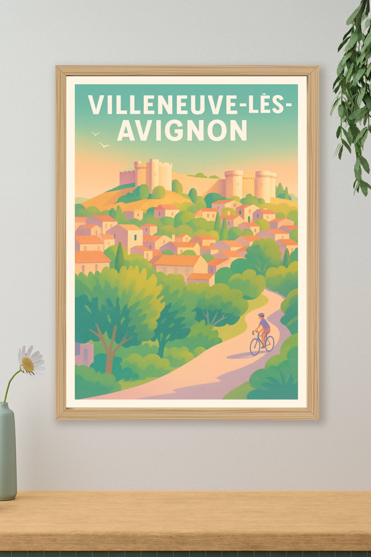 Affiche de Villeneuve-lès-Avignon - Charme Provençal et Patrimoine Médiéval