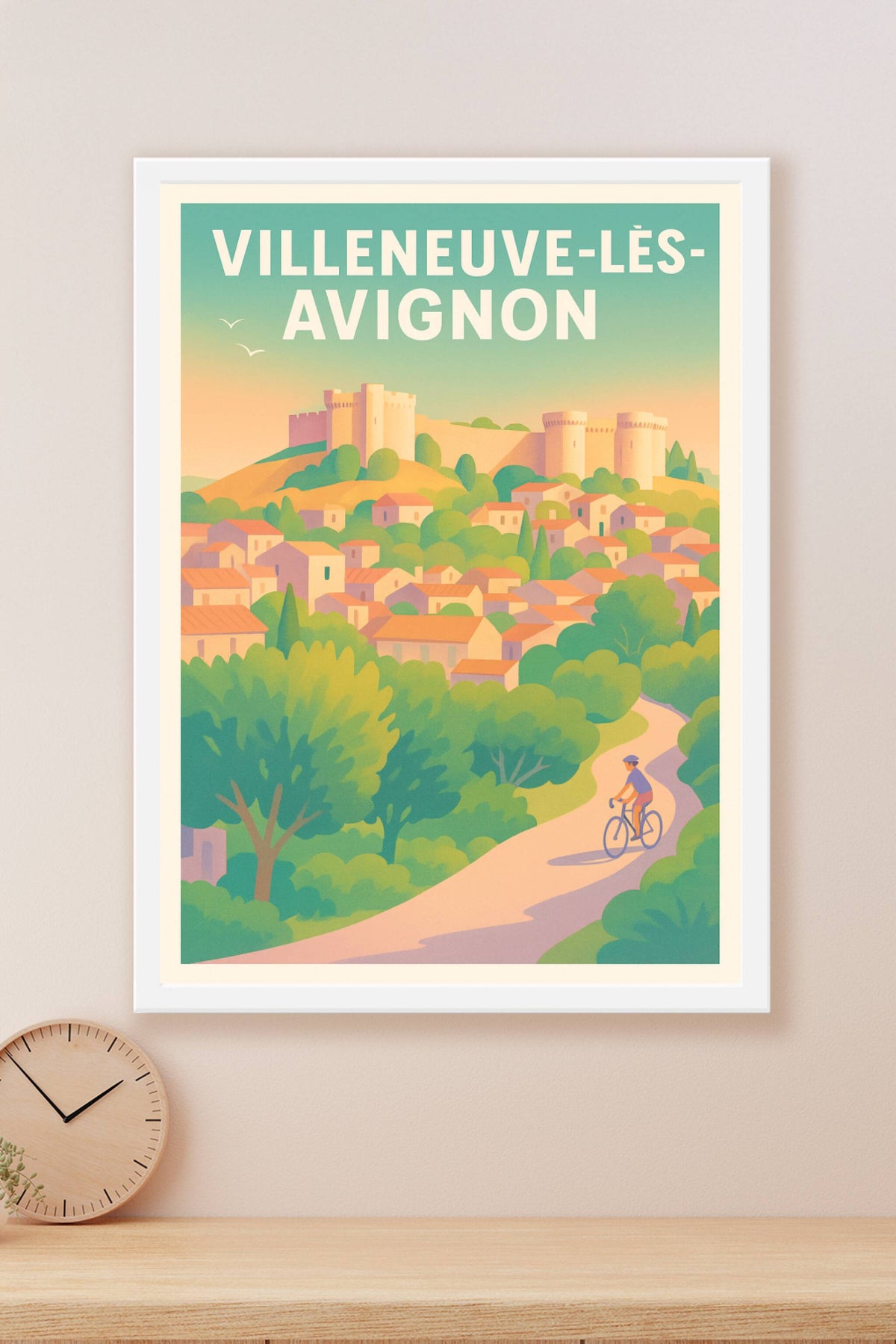 Affiche de Villeneuve-lès-Avignon - Charme Provençal et Patrimoine Médiéval