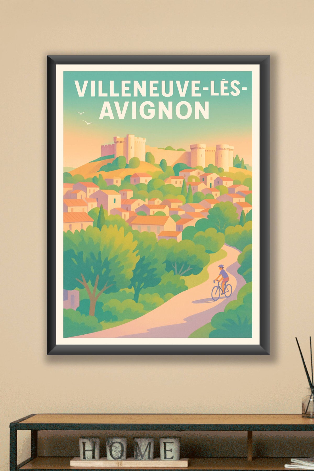 Affiche de Villeneuve-lès-Avignon - Charme Provençal et Patrimoine Médiéval