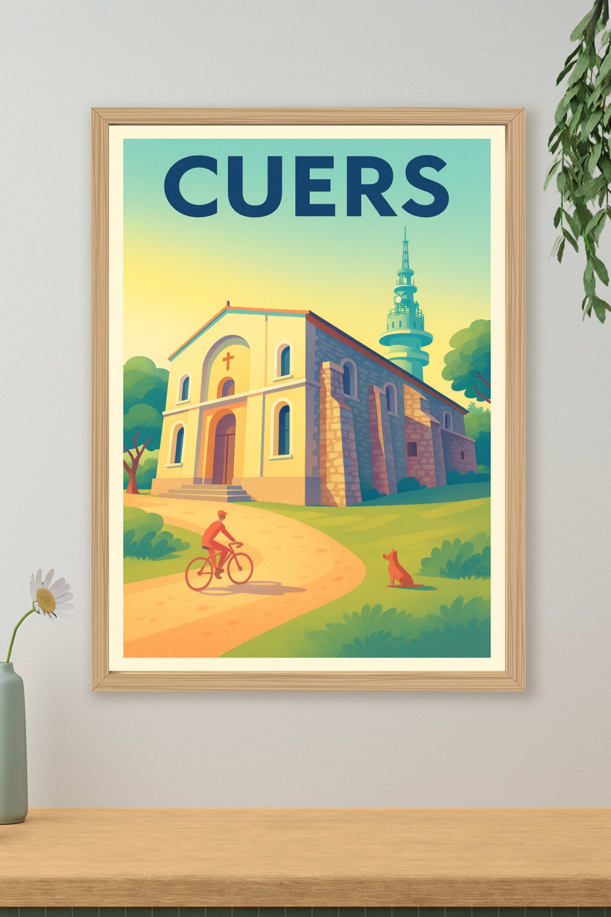 Affiche de Cuers - Douceur provençale et patrimoine authentique