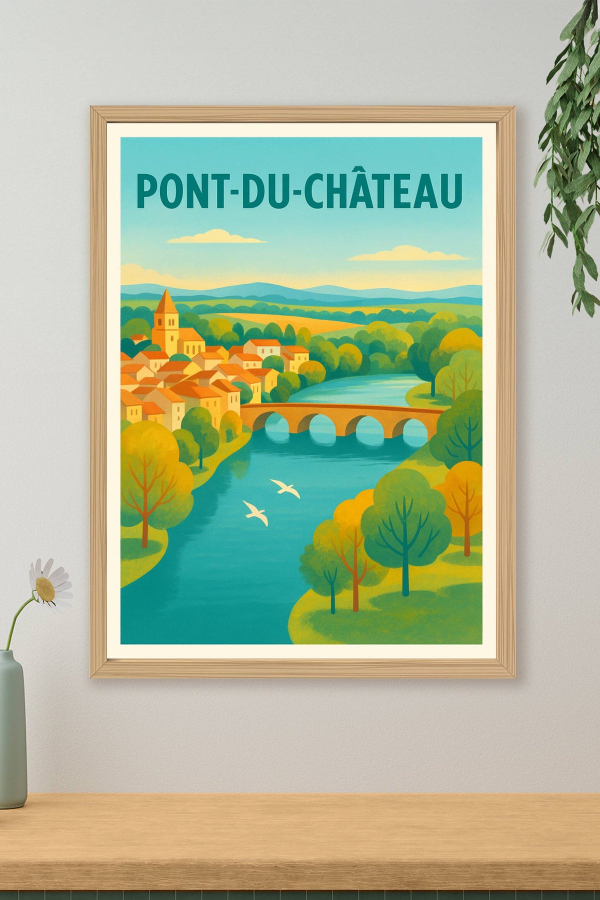 Affiche de Pont-du-Château - Charme bucolique de la campagne auvergnate