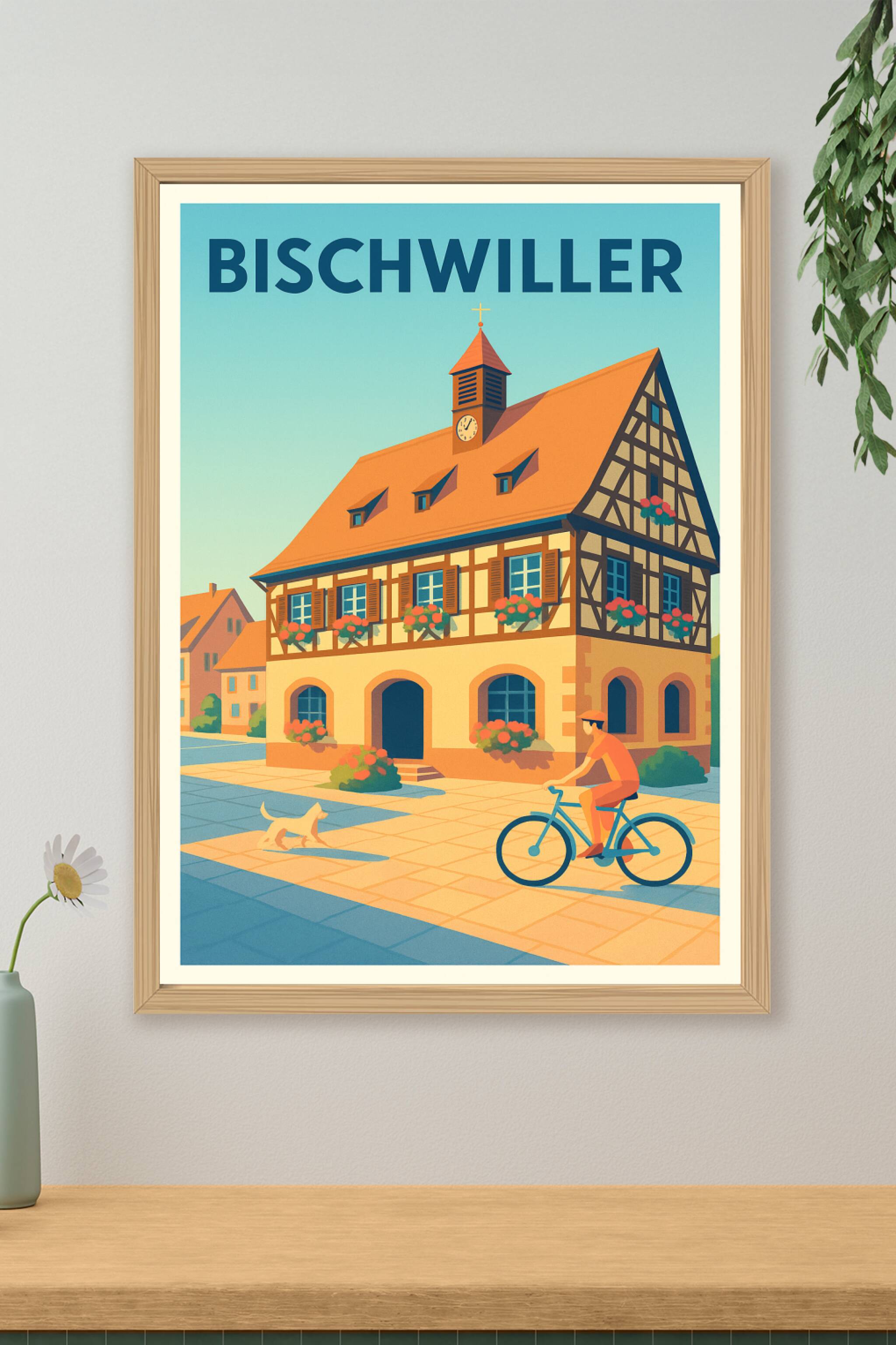 Affiche de Bischwiller - Charme traditionnel alsacien en douceur