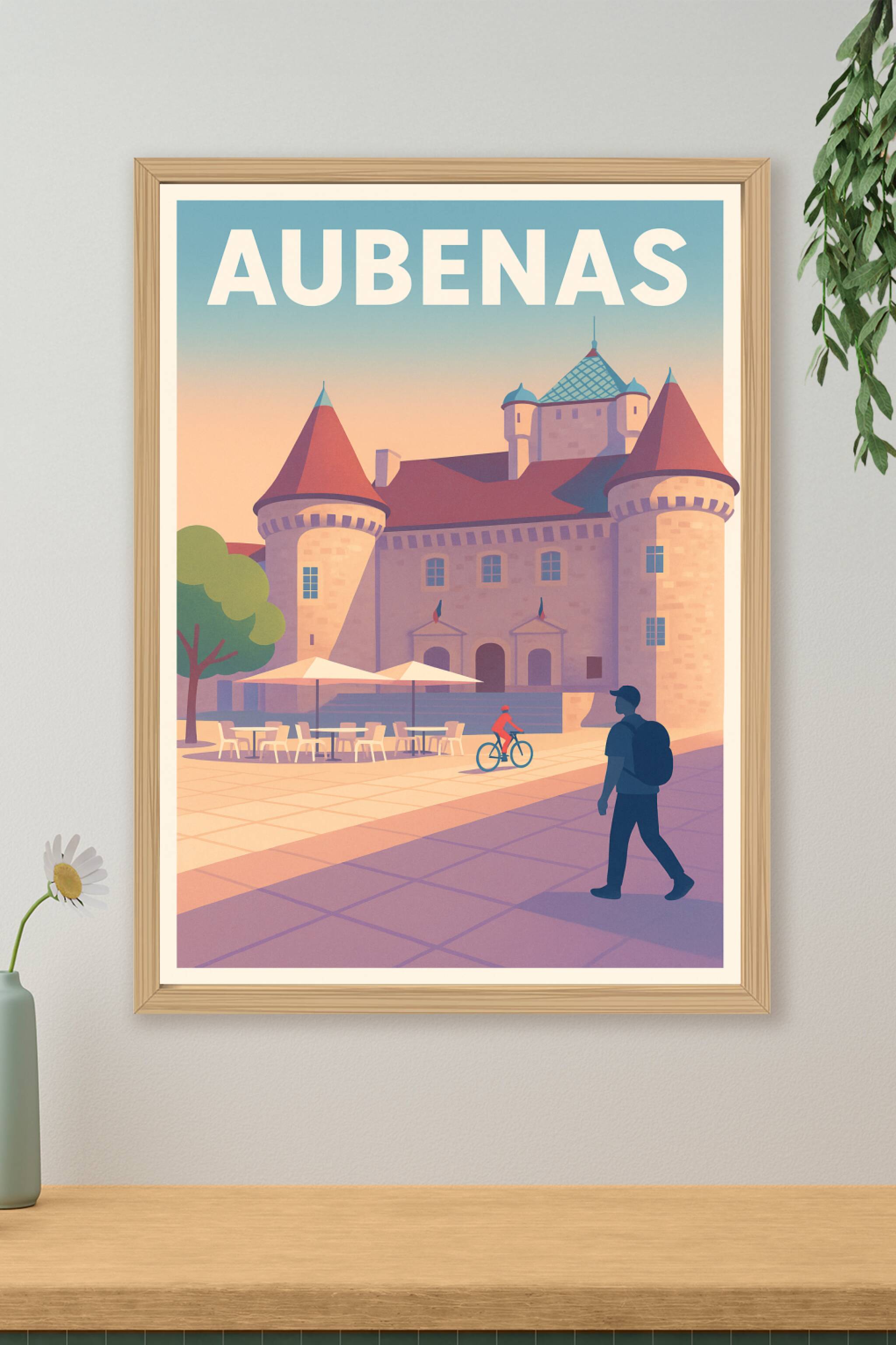 Affiche de Aubenas - L'élégance historique en lumière douce