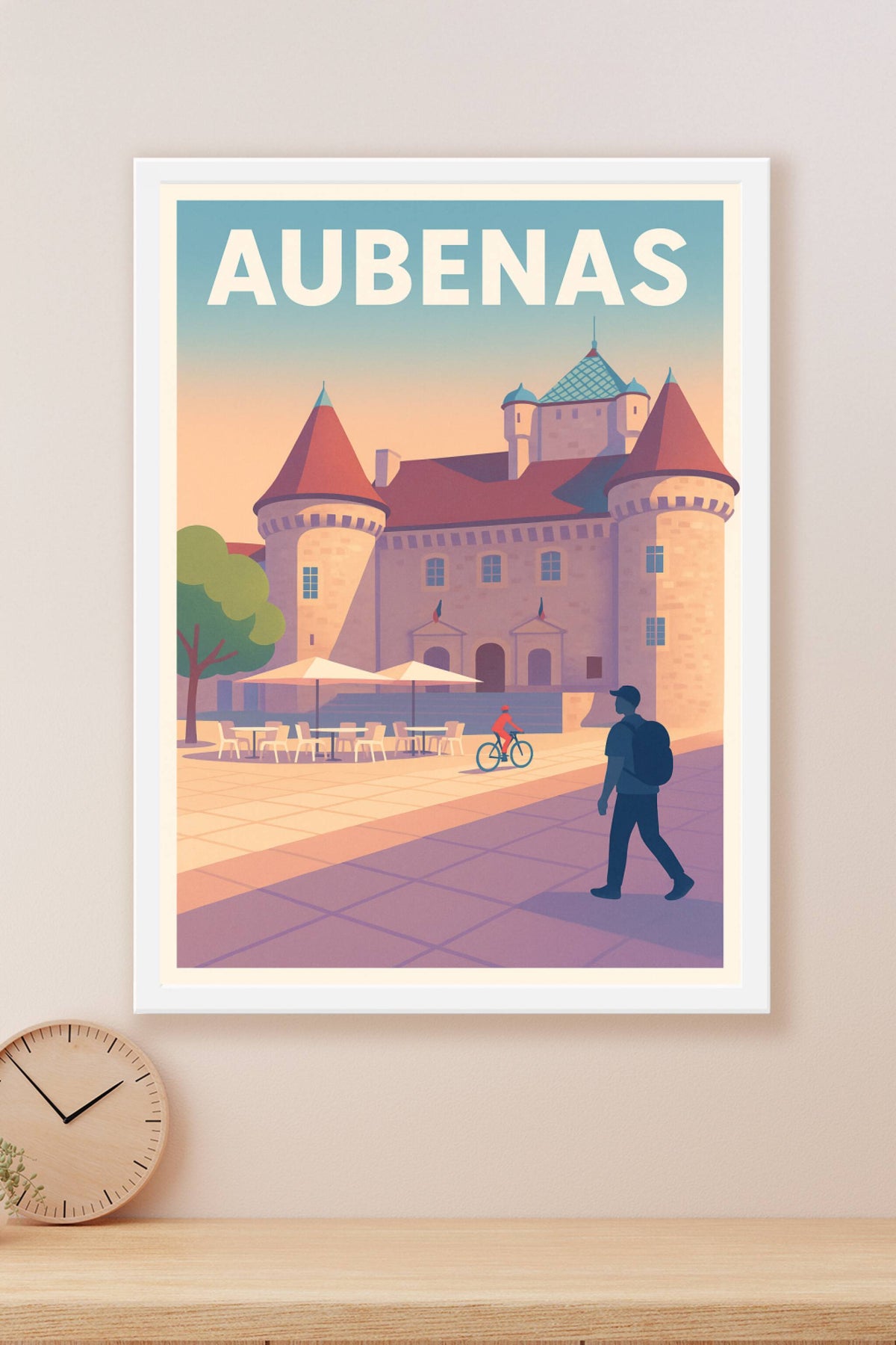 Affiche de Aubenas - L'élégance historique en lumière douce