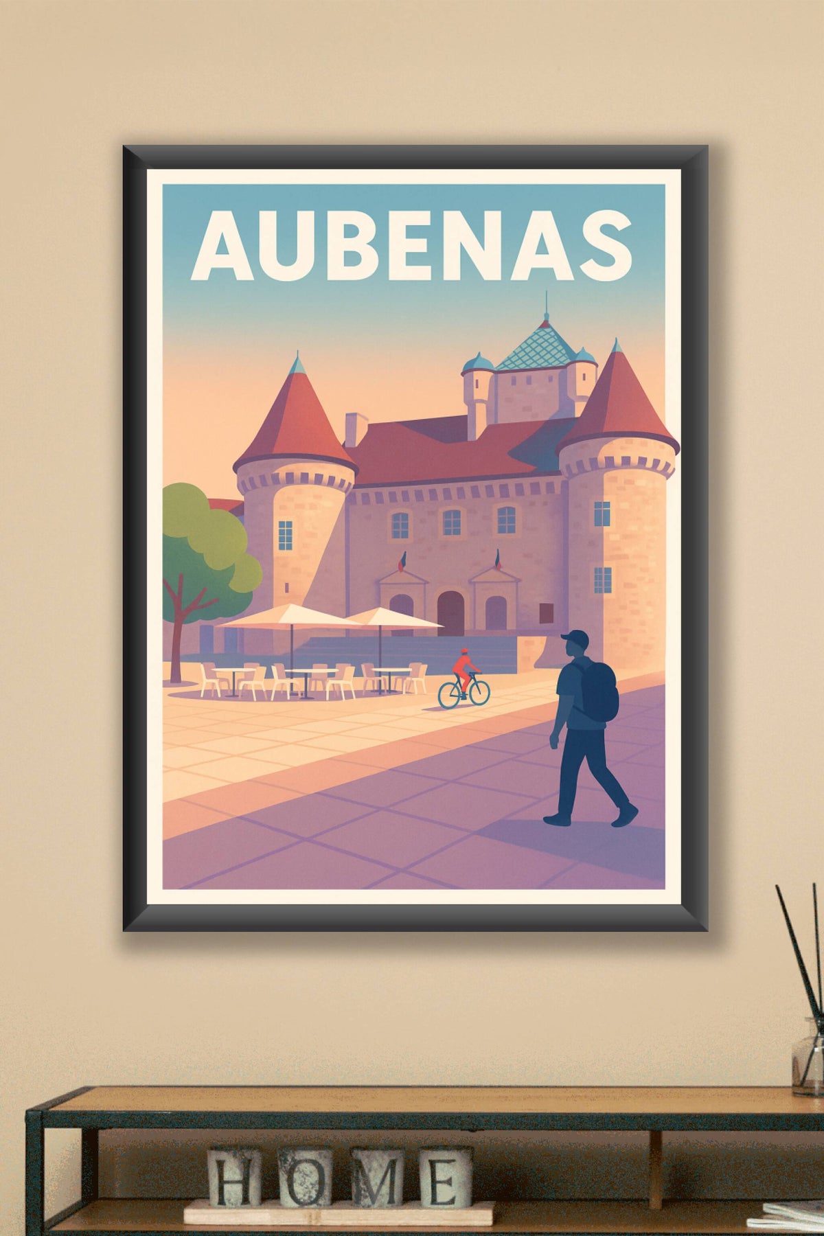 Affiche de Aubenas - L'élégance historique en lumière douce