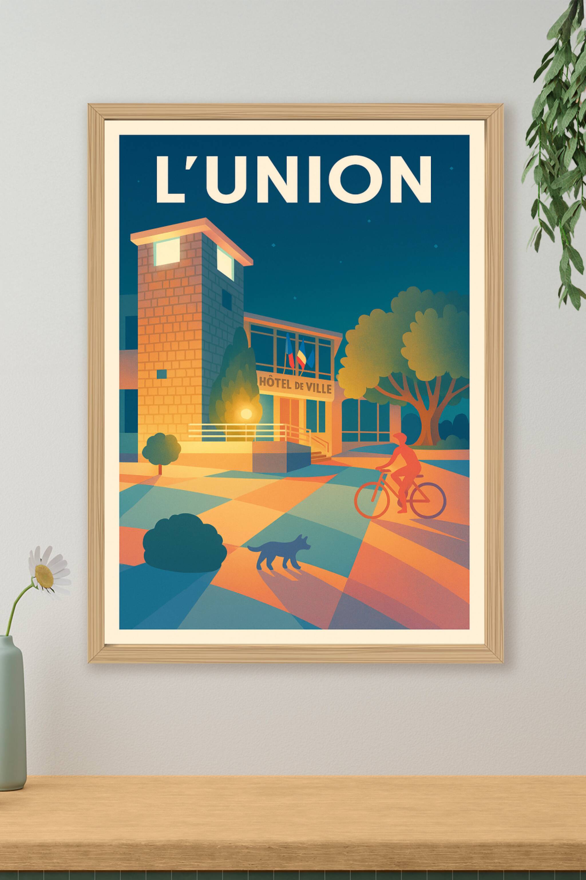 Affiche de L'Union - L'élégance nocturne de la mairie