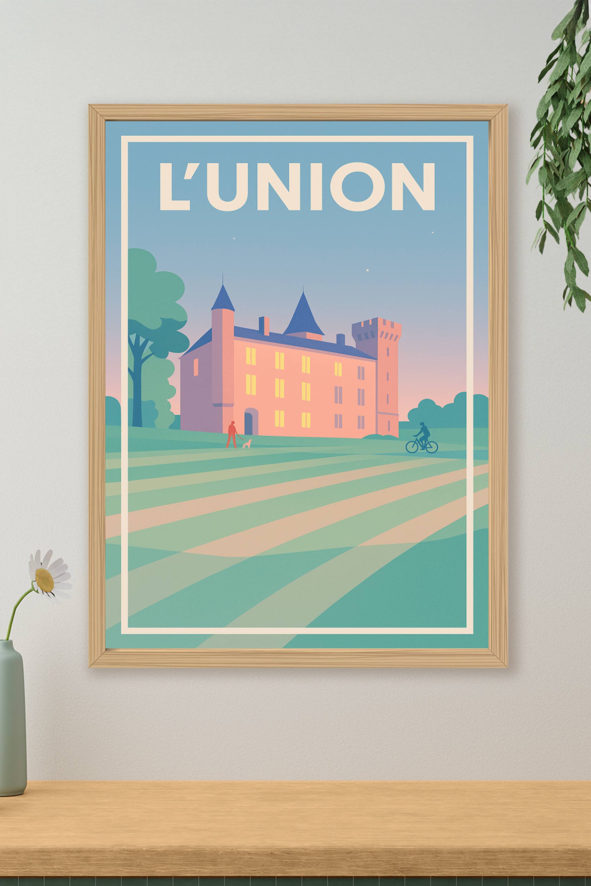 Affiche de L'Union - Sérénité au Château au Crépuscule
