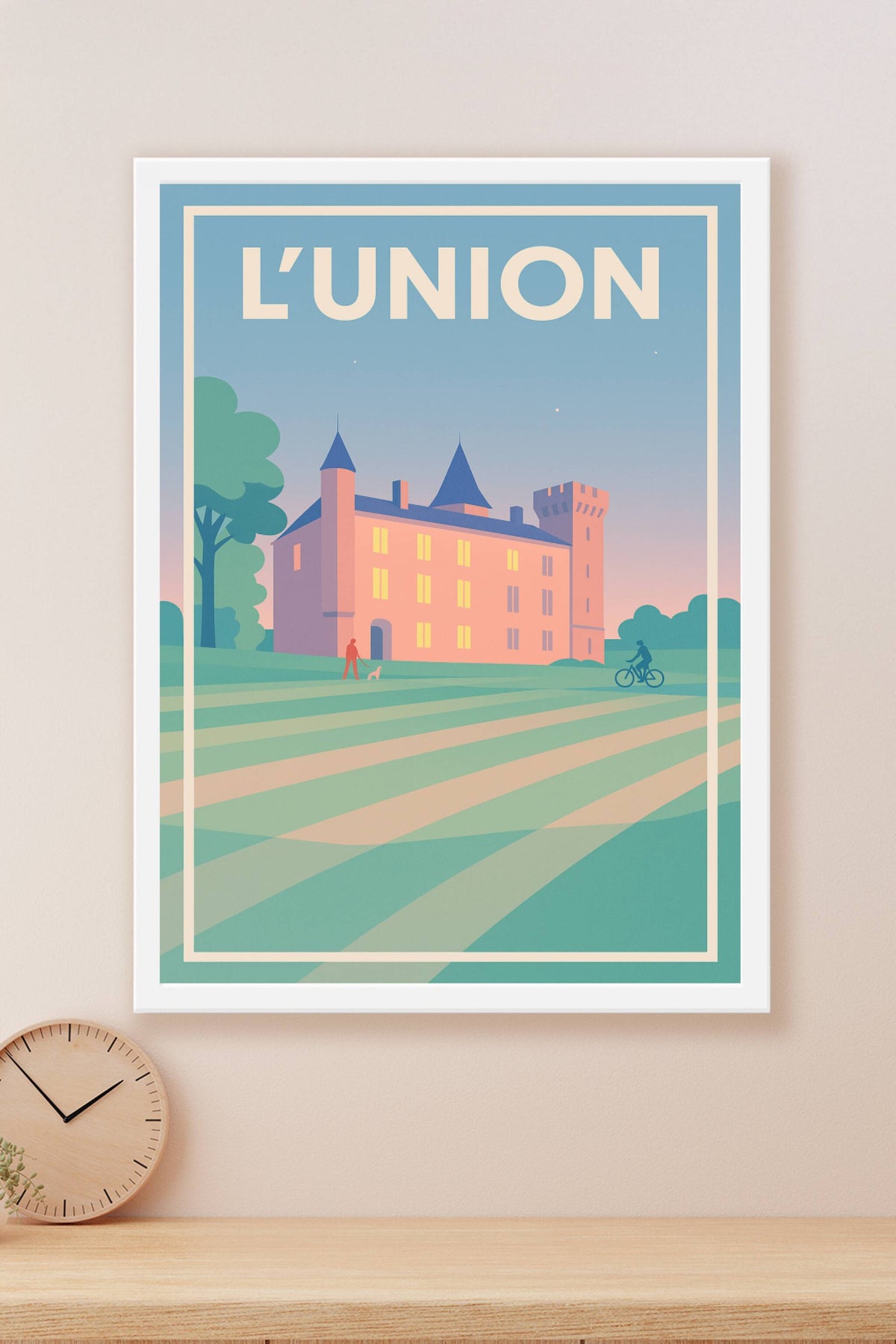 Affiche de L'Union - Sérénité au Château au Crépuscule