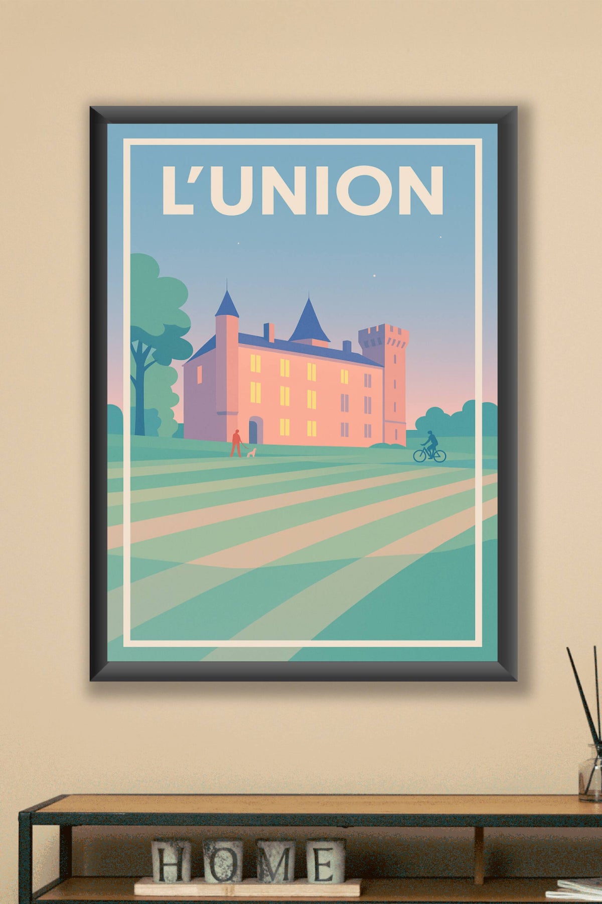 Affiche de L'Union - Sérénité au Château au Crépuscule