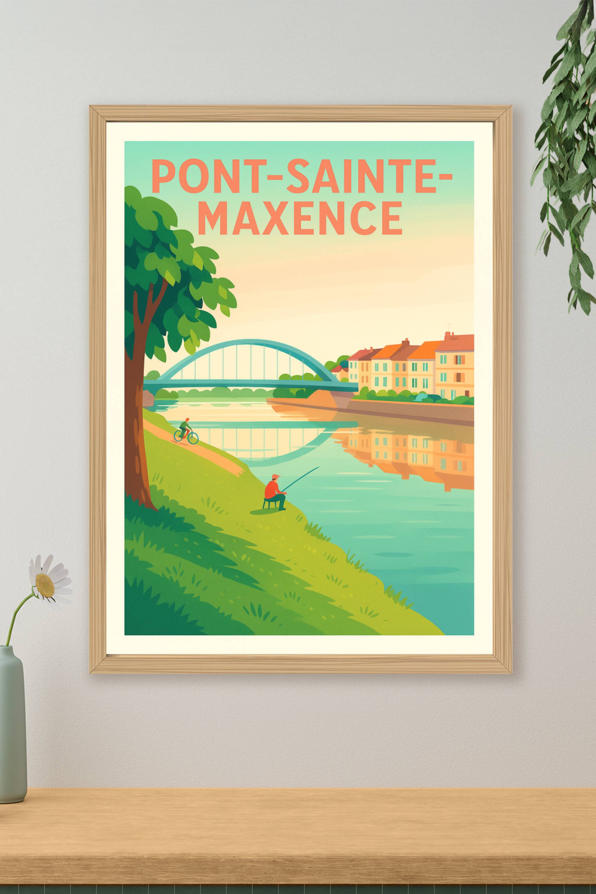 Affiche de Pont-Sainte-Maxence - Tranquillité au bord de l'eau