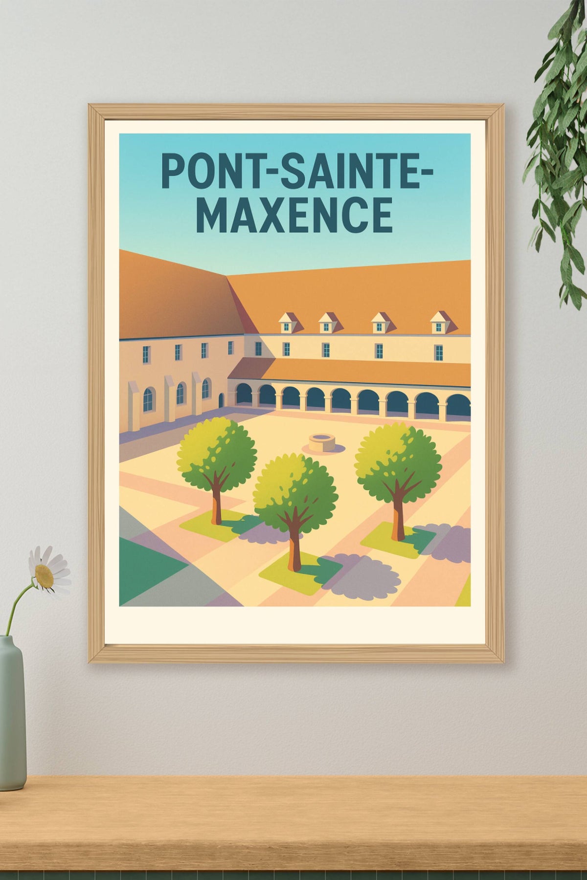 Affiche de Pont-Sainte-Maxence - Harmonie architecturale et douceur estivale