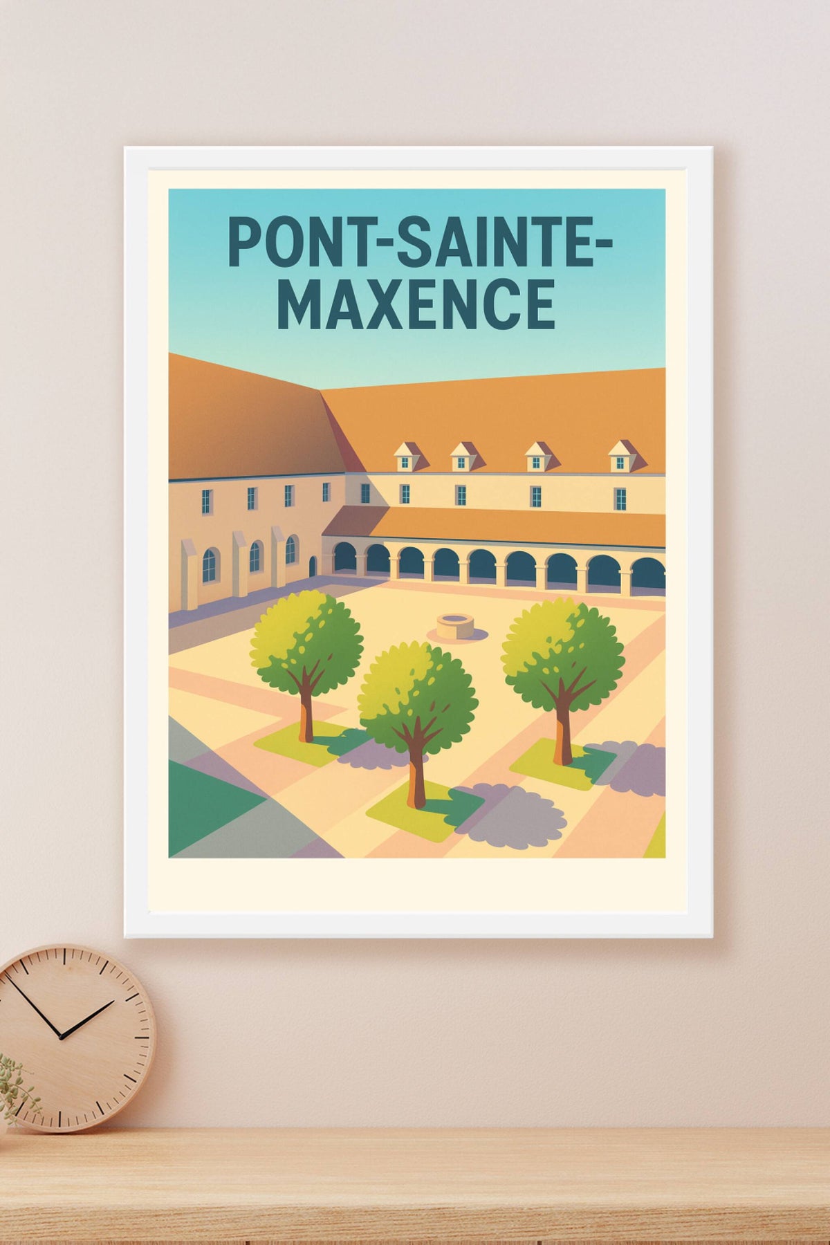 Affiche de Pont-Sainte-Maxence - Harmonie architecturale et douceur estivale