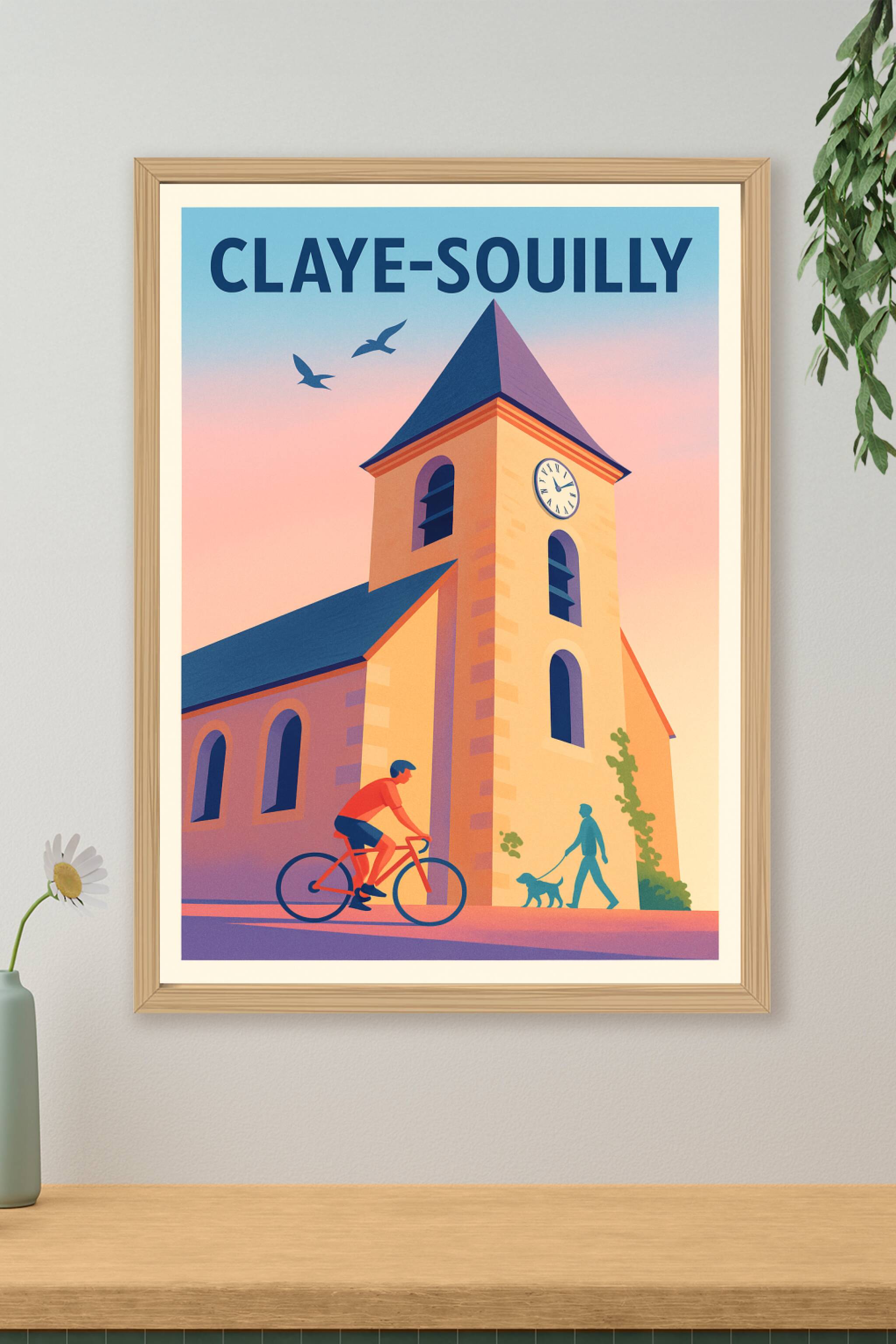 Affiche de Claye-Souilly - Charme paisible au coucher du soleil