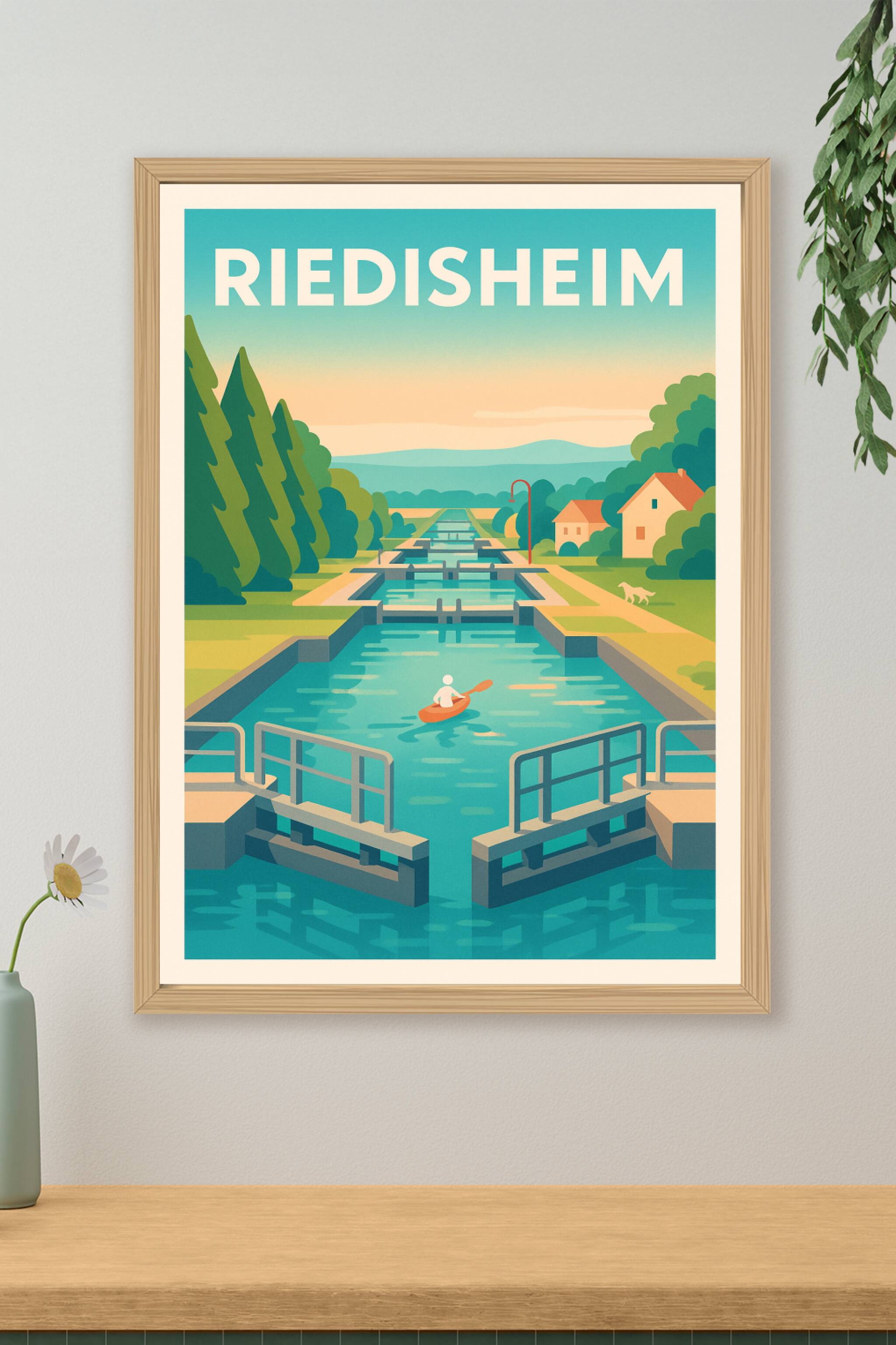 Affiche de Riedisheim - Évasion sur le canal paisible