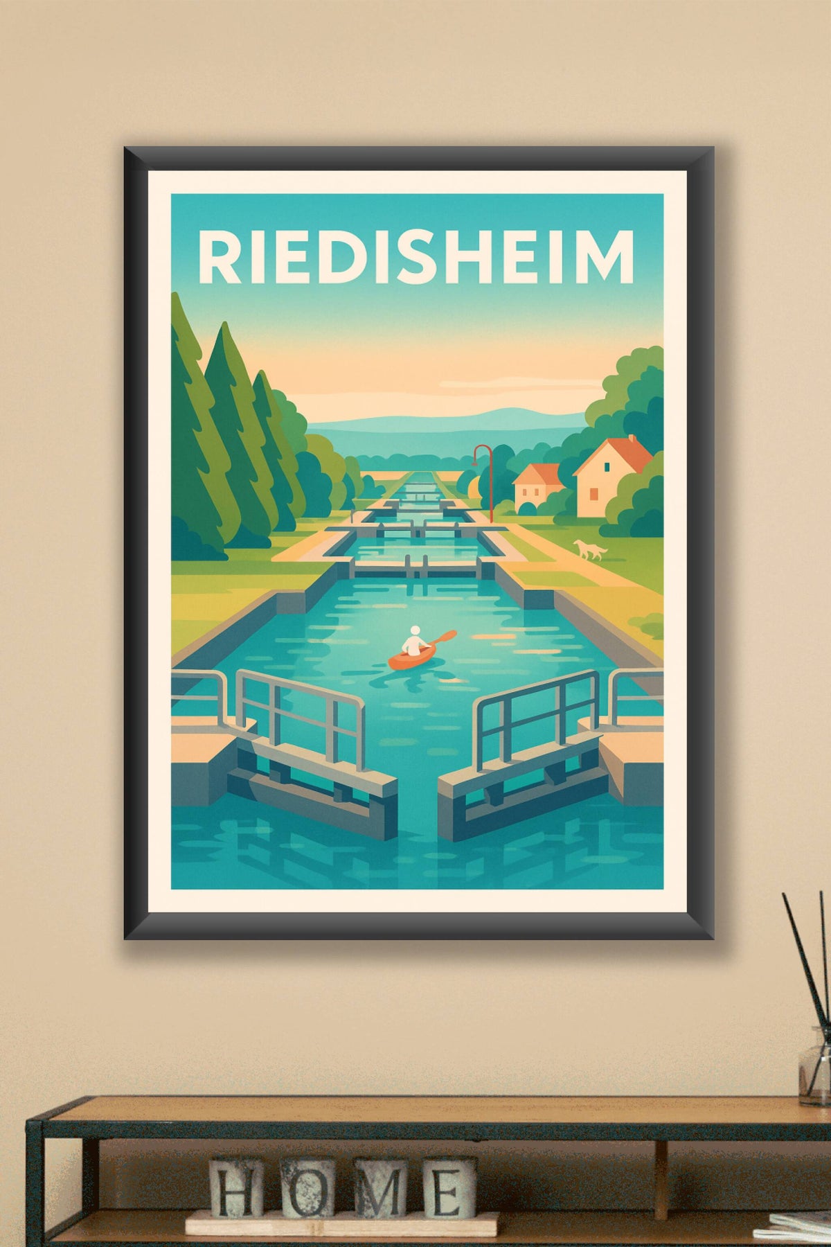 Affiche de Riedisheim - Évasion sur le canal paisible