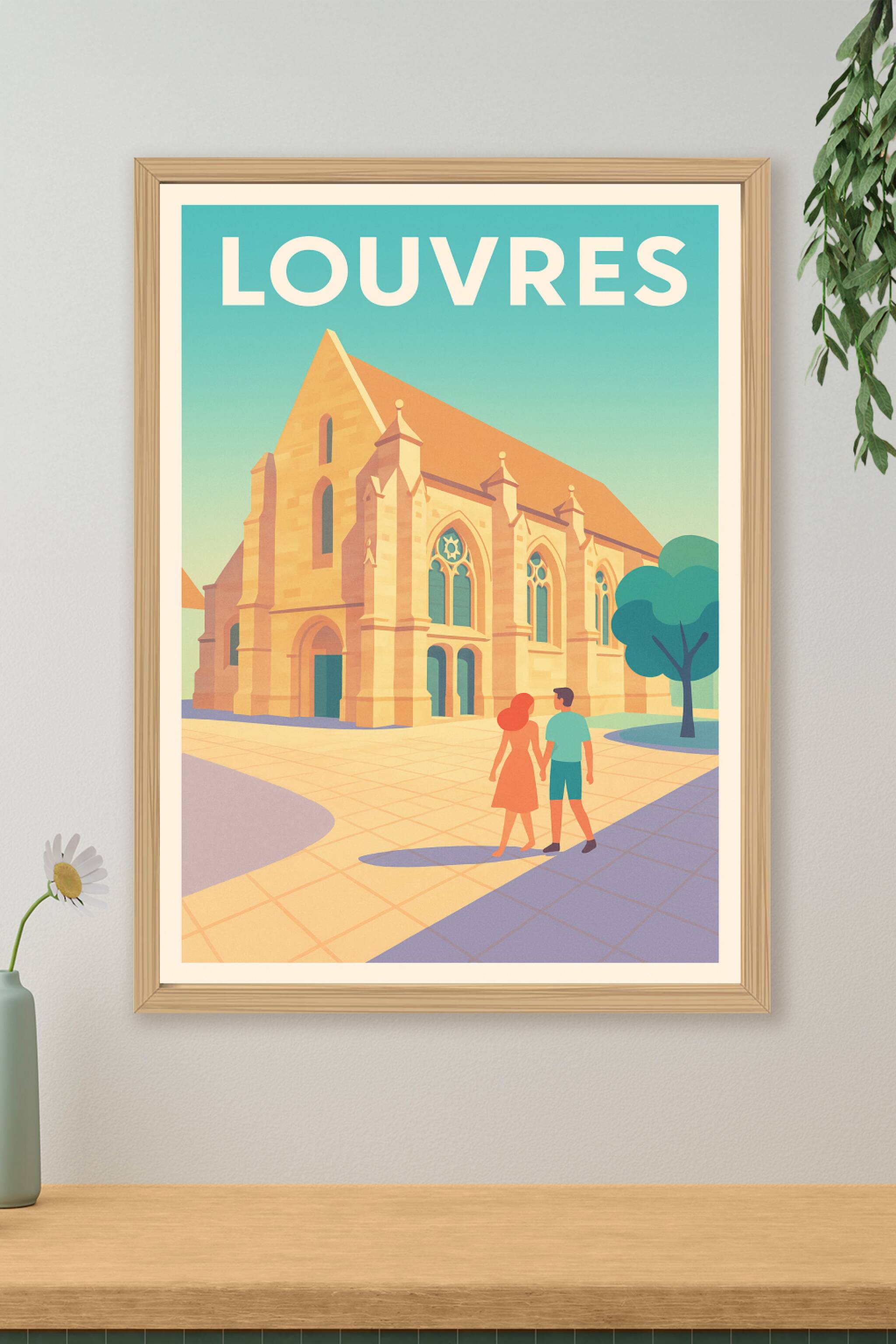 Affiche de Louvres - Charme historique et douceur de vivre